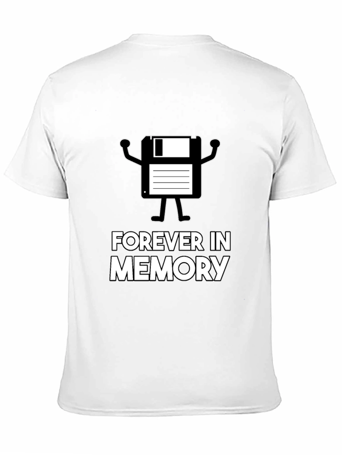 Forever In Memory Floppy Disk Black T-Shirt - 11