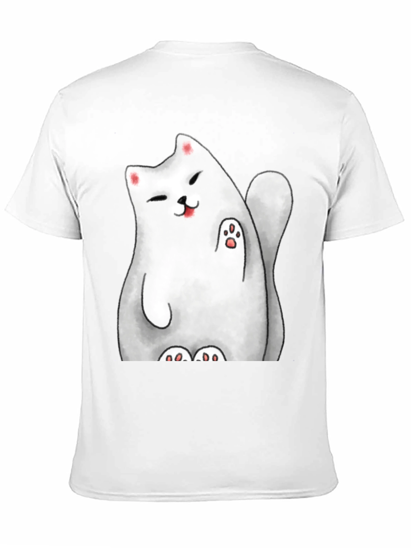 Black Lucky Cat Graphic Tee - Cute Cartoon Style view 11