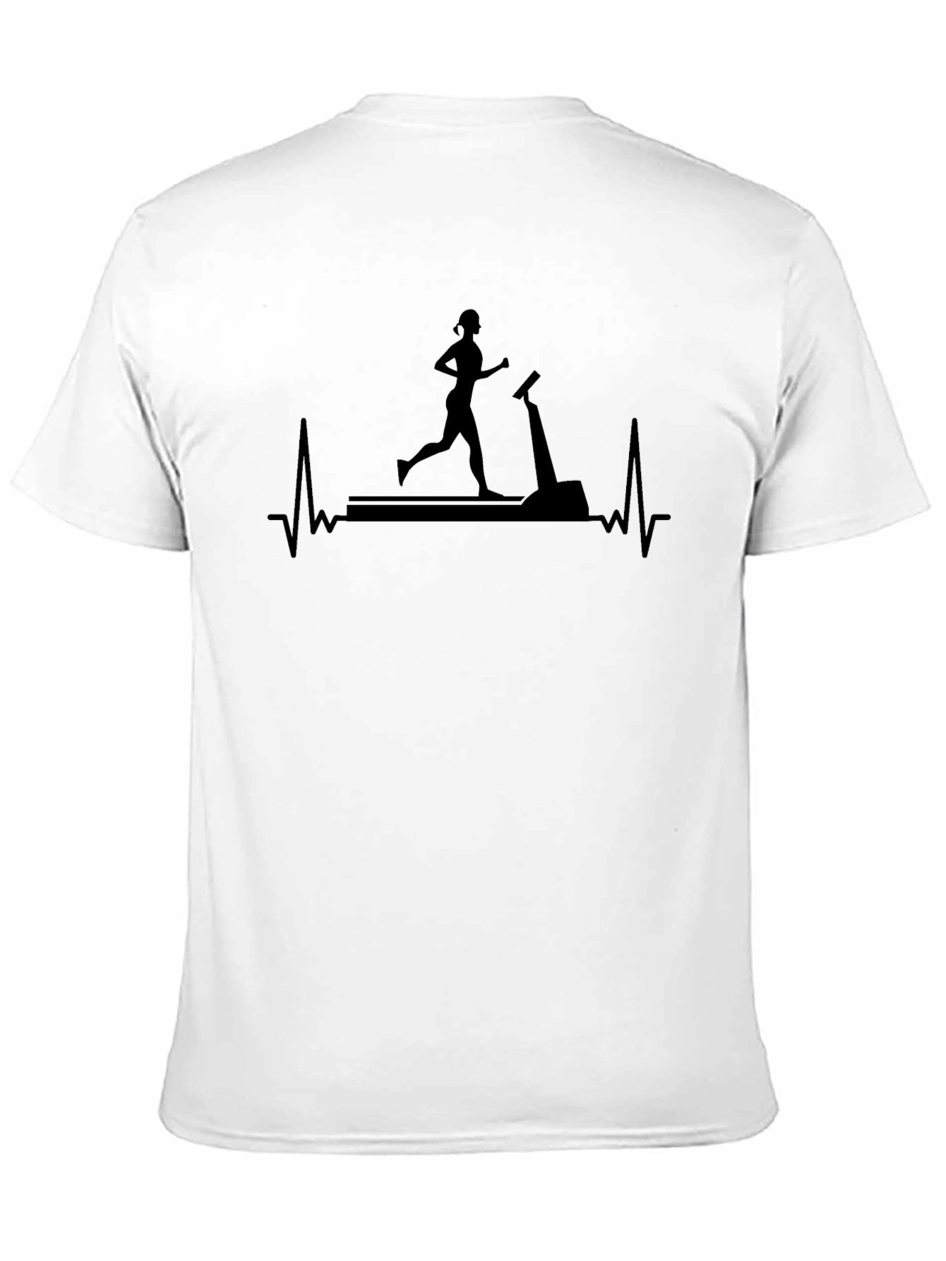 Black Running Heartbeat Tee - Fitness Apparel view 11
