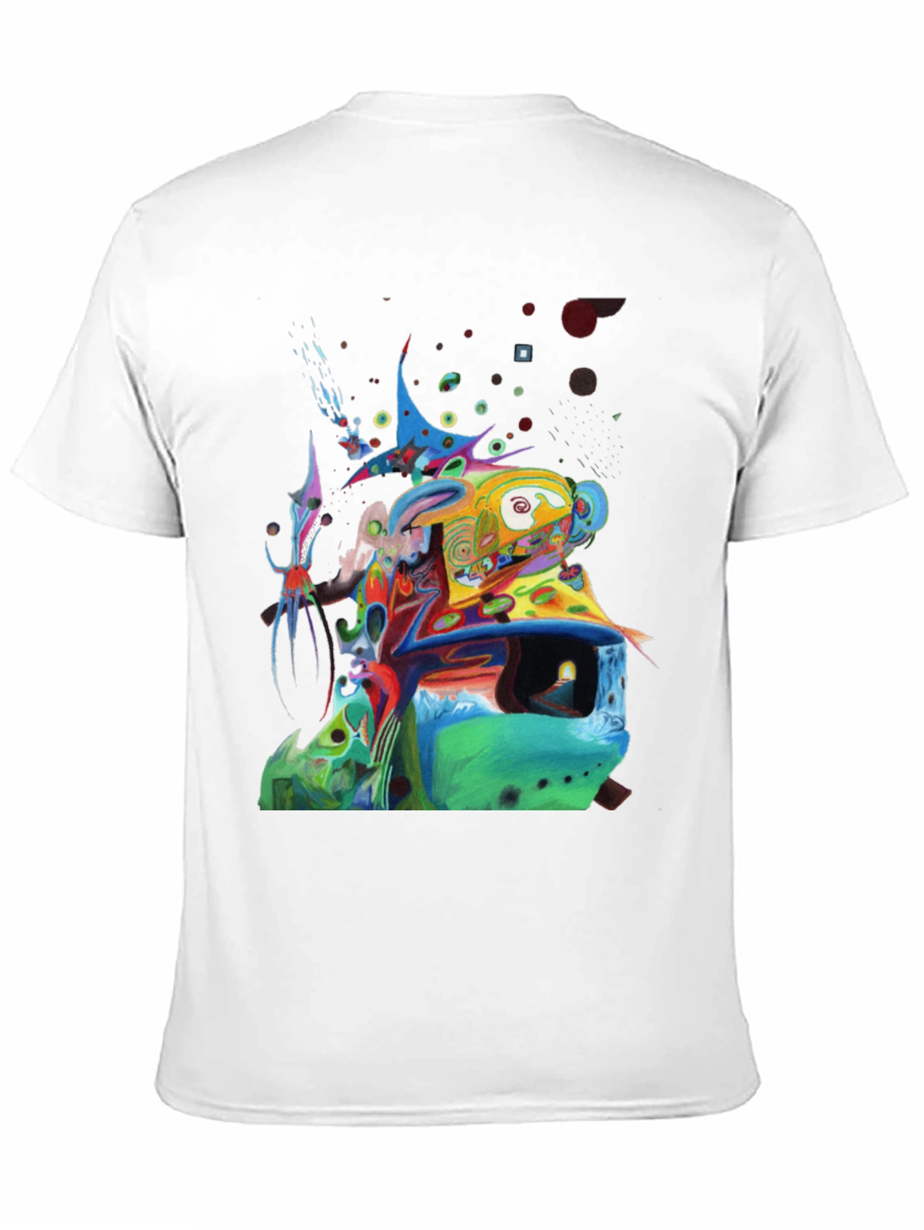 Black Abstract Art Print Black T-Shirt view 11