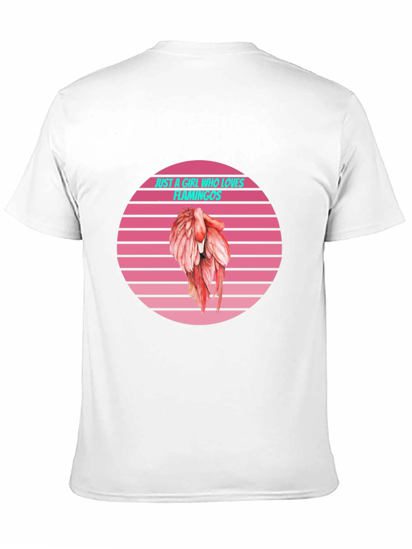 Black Just a Girl Who Loves Flamingos T-Shirt view 11