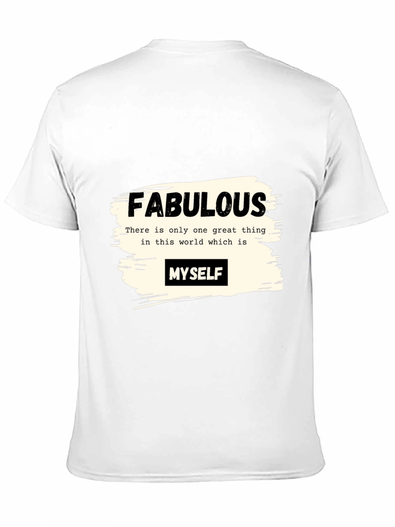 Black Fabulous Myself Graphic Tee - Black Unisex T-Shirt view 11