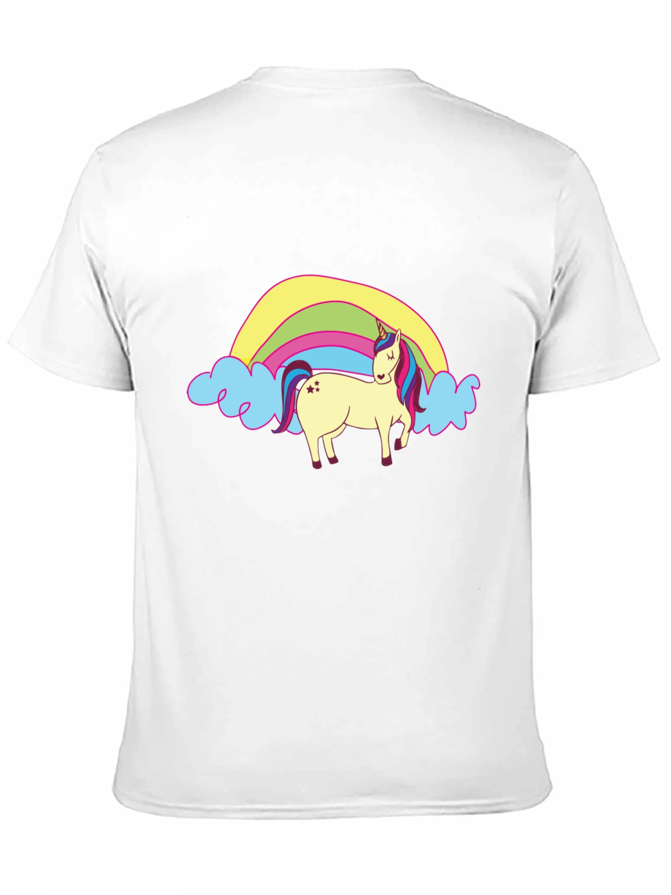 Black Unicorn & Rainbow Graphic Tee - Black Casual T-Shirt view 11