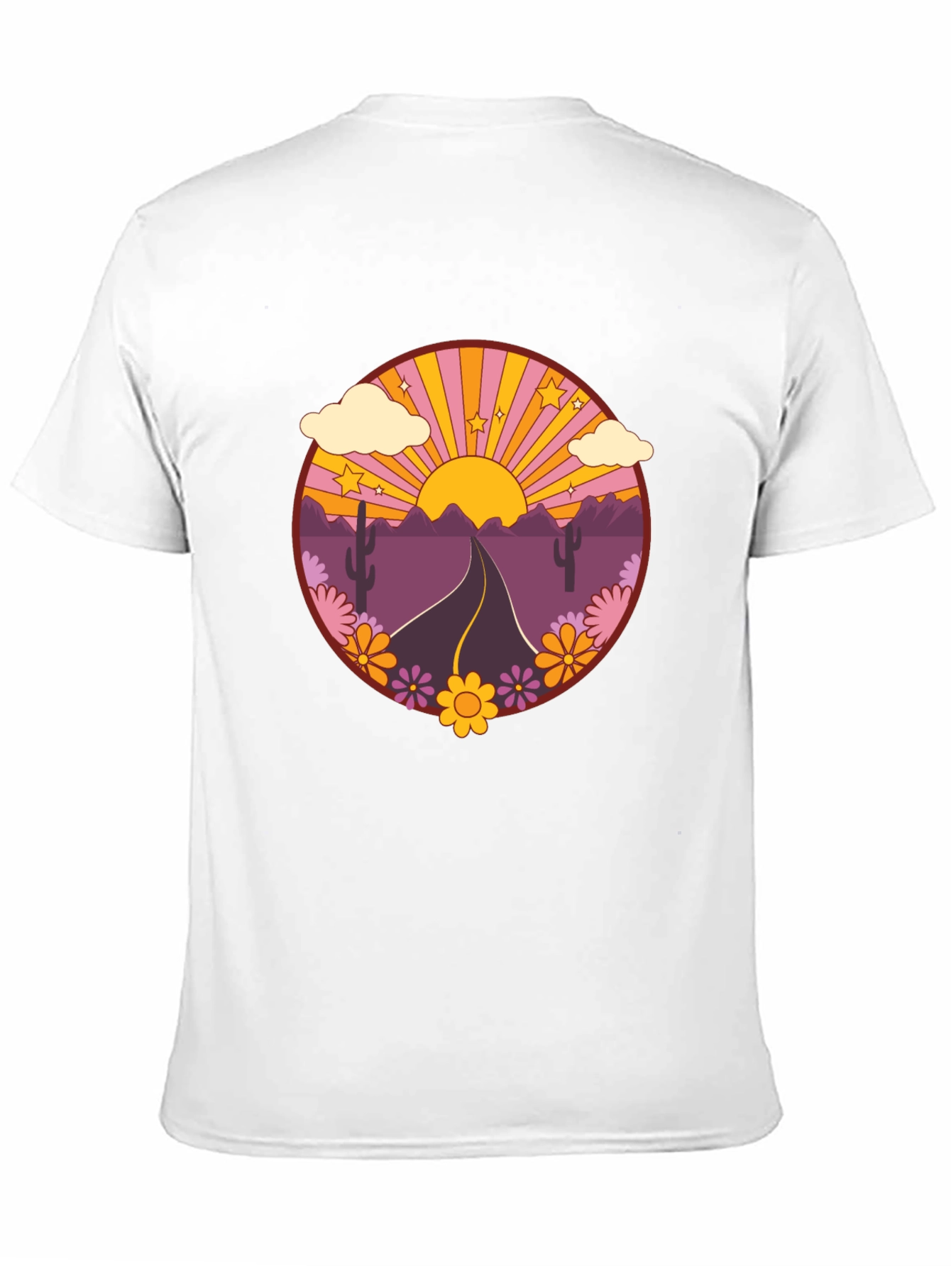Black Retro Desert Road Trip T-Shirt view 11