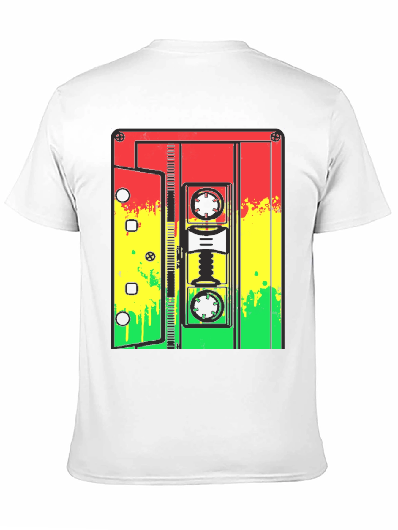 Black Rasta Cassette Tape Graphic Tee view 11