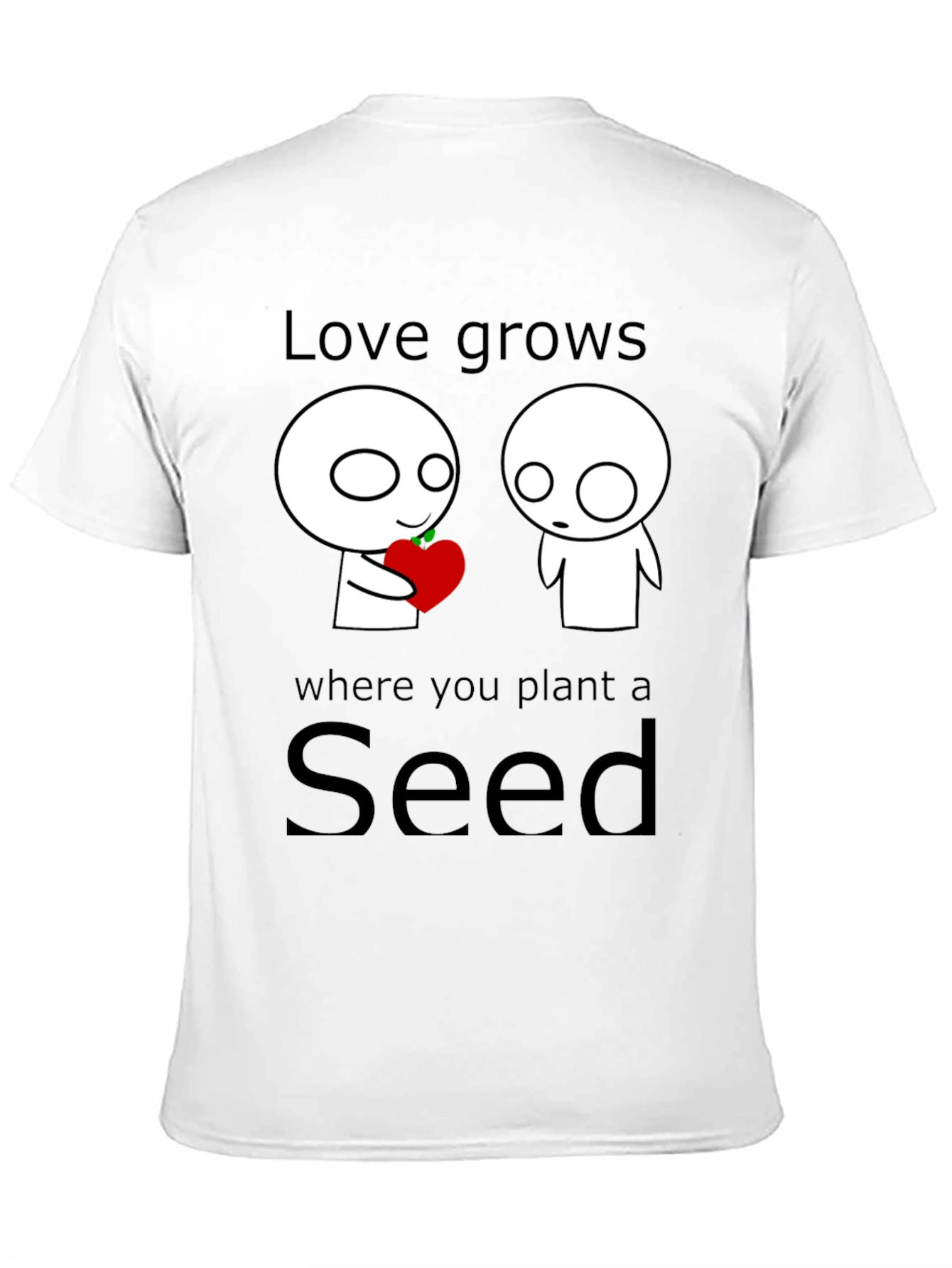 Black Love Grows Seed T-Shirt - Unique Graphic Tee view 11