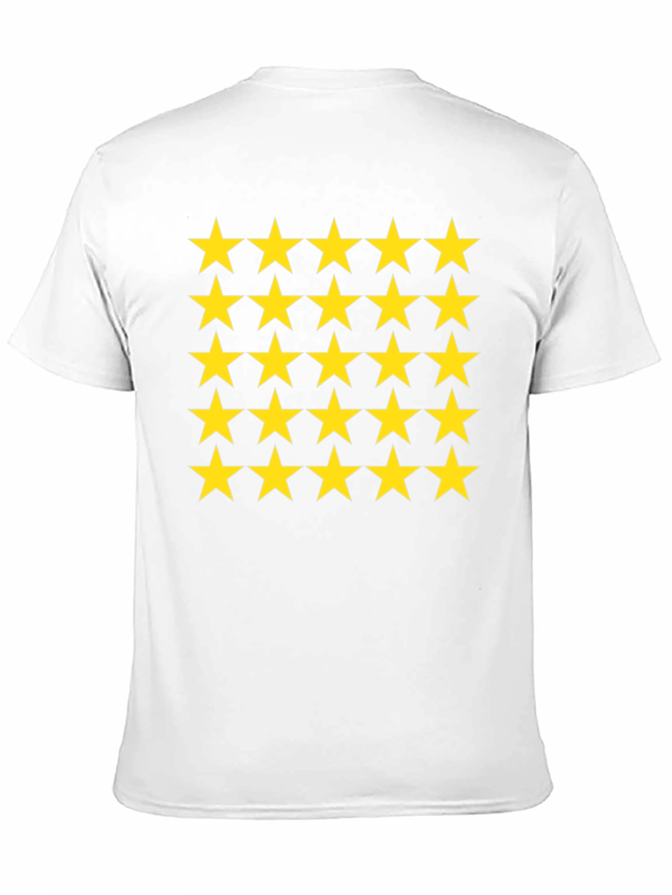 Black Star Pattern Black T-Shirt view 11