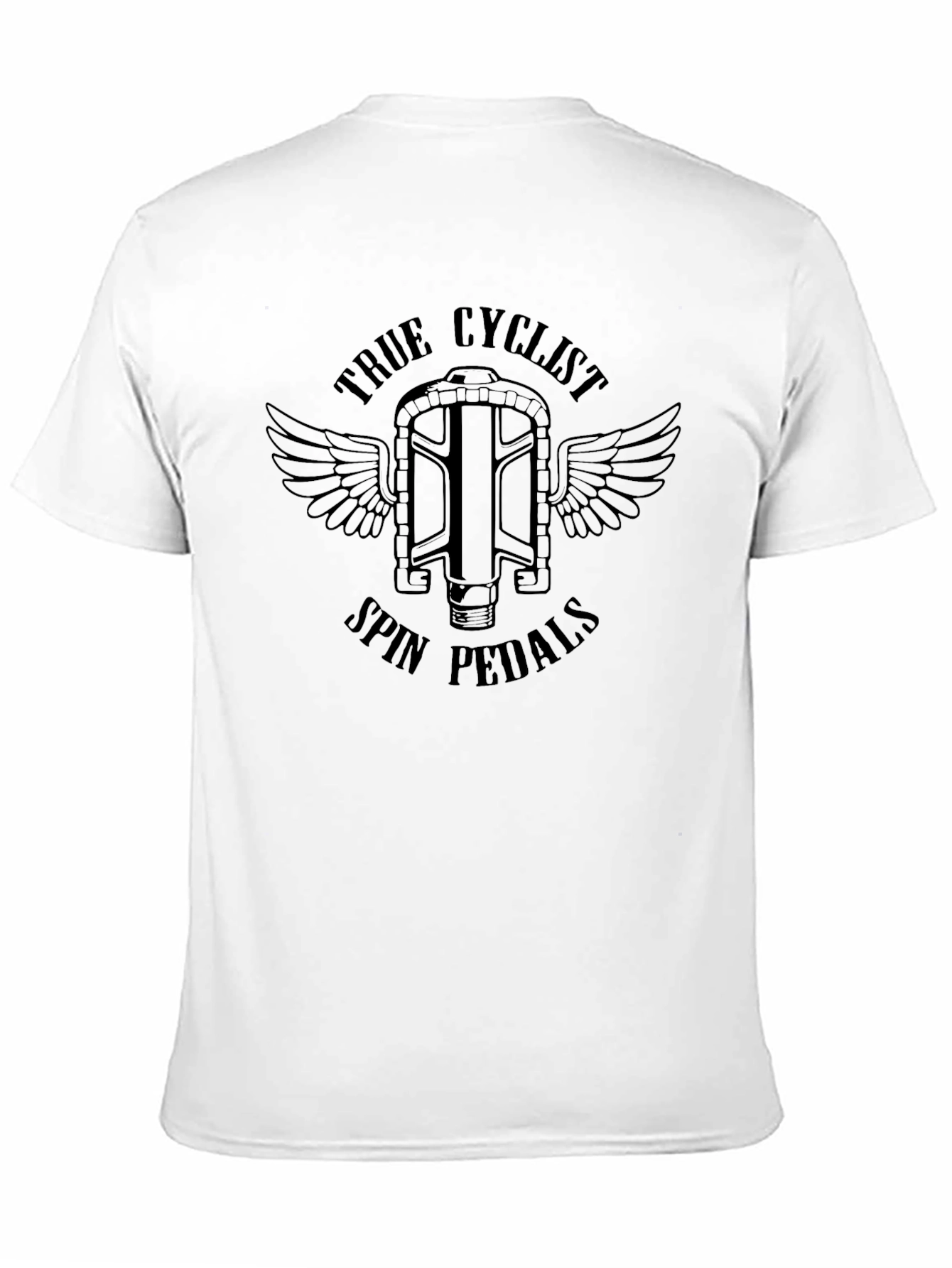 Black True Cyclist Spin Pedals Graphic T-Shirt view 11