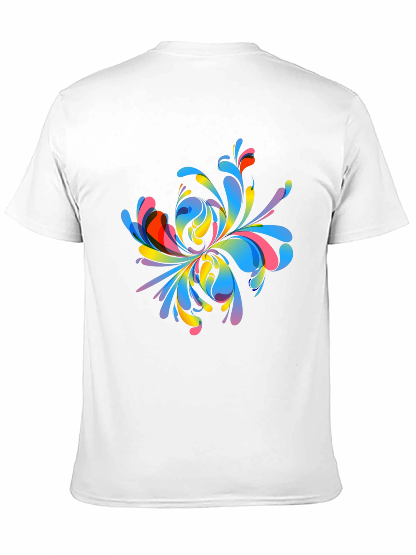 Black Colorful Abstract Floral Graphic Print T-Shirt view 11