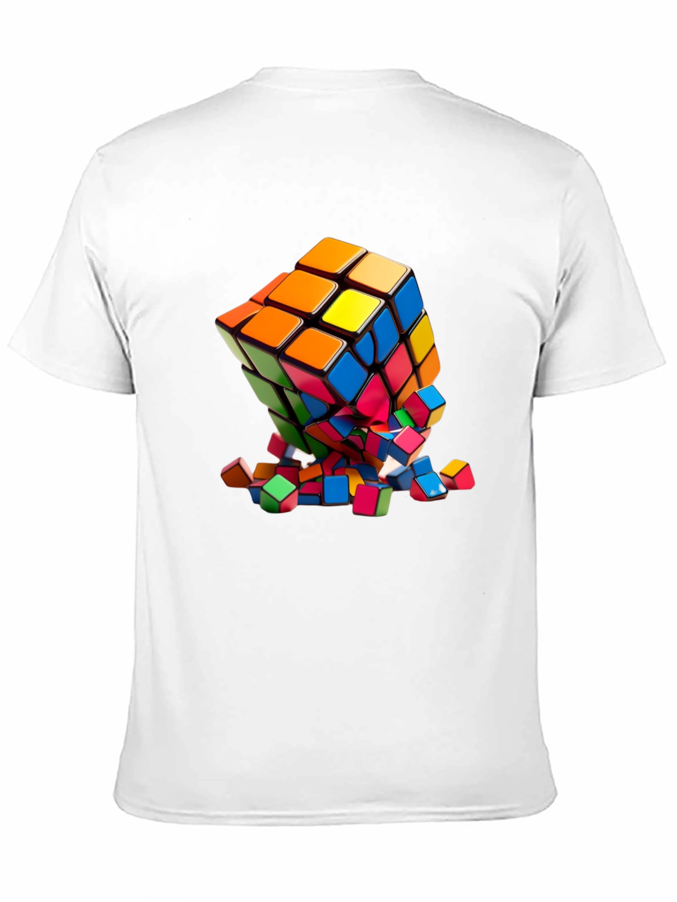 Exploding Rubik's Cube Graphic Tee - 11