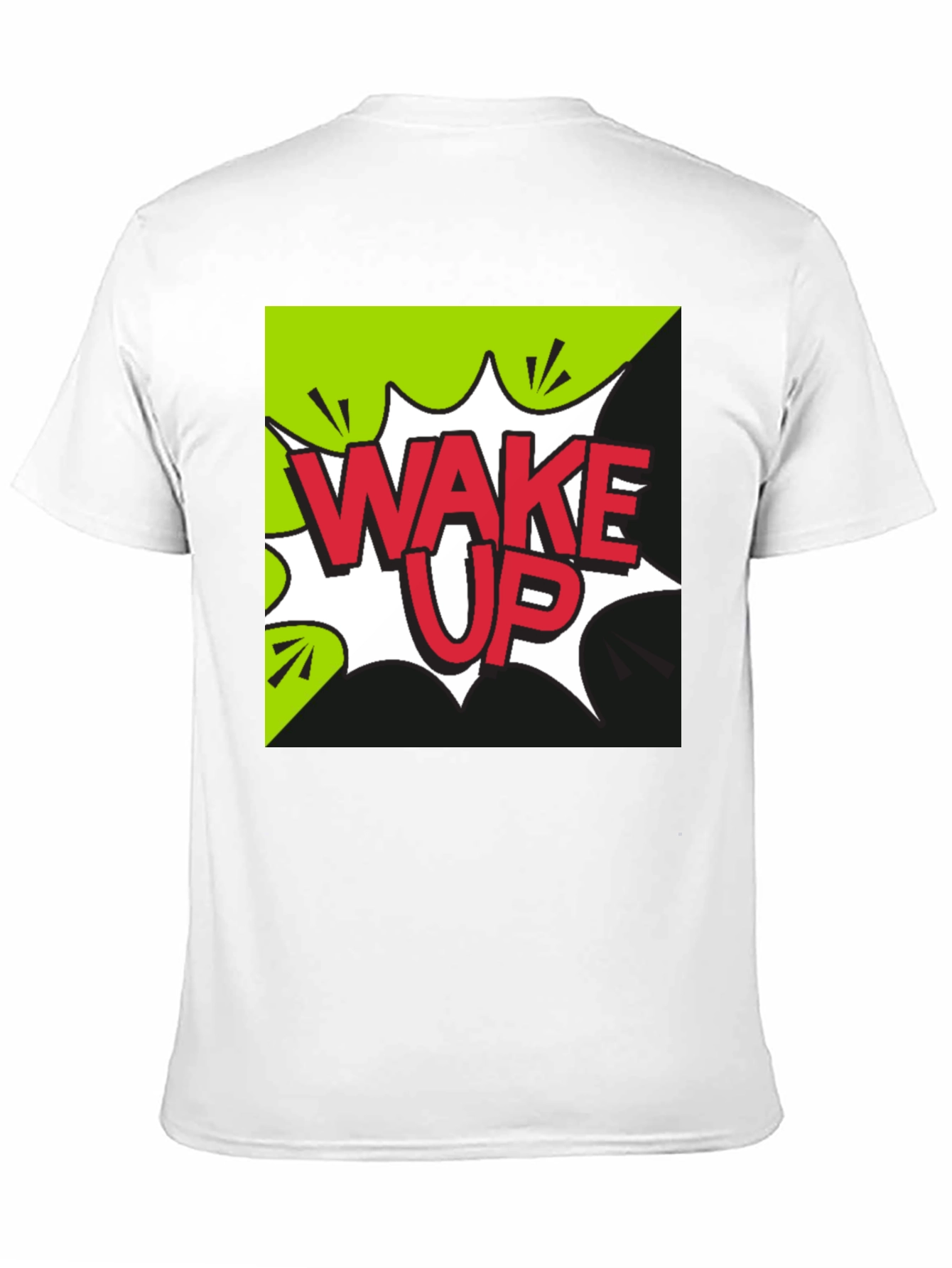 Black Wake Up Graphic Tee - Black Cotton T-Shirt view 11