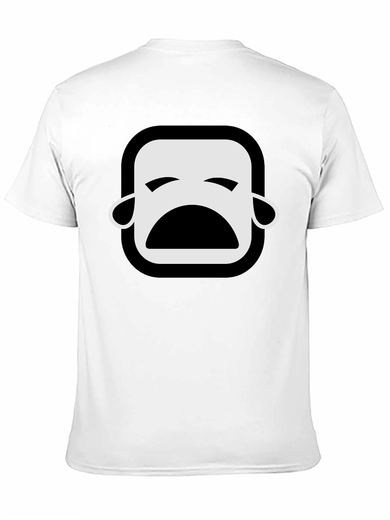 Black Sad Emoji Black T-Shirt - Unisex Graphic Tee view 11