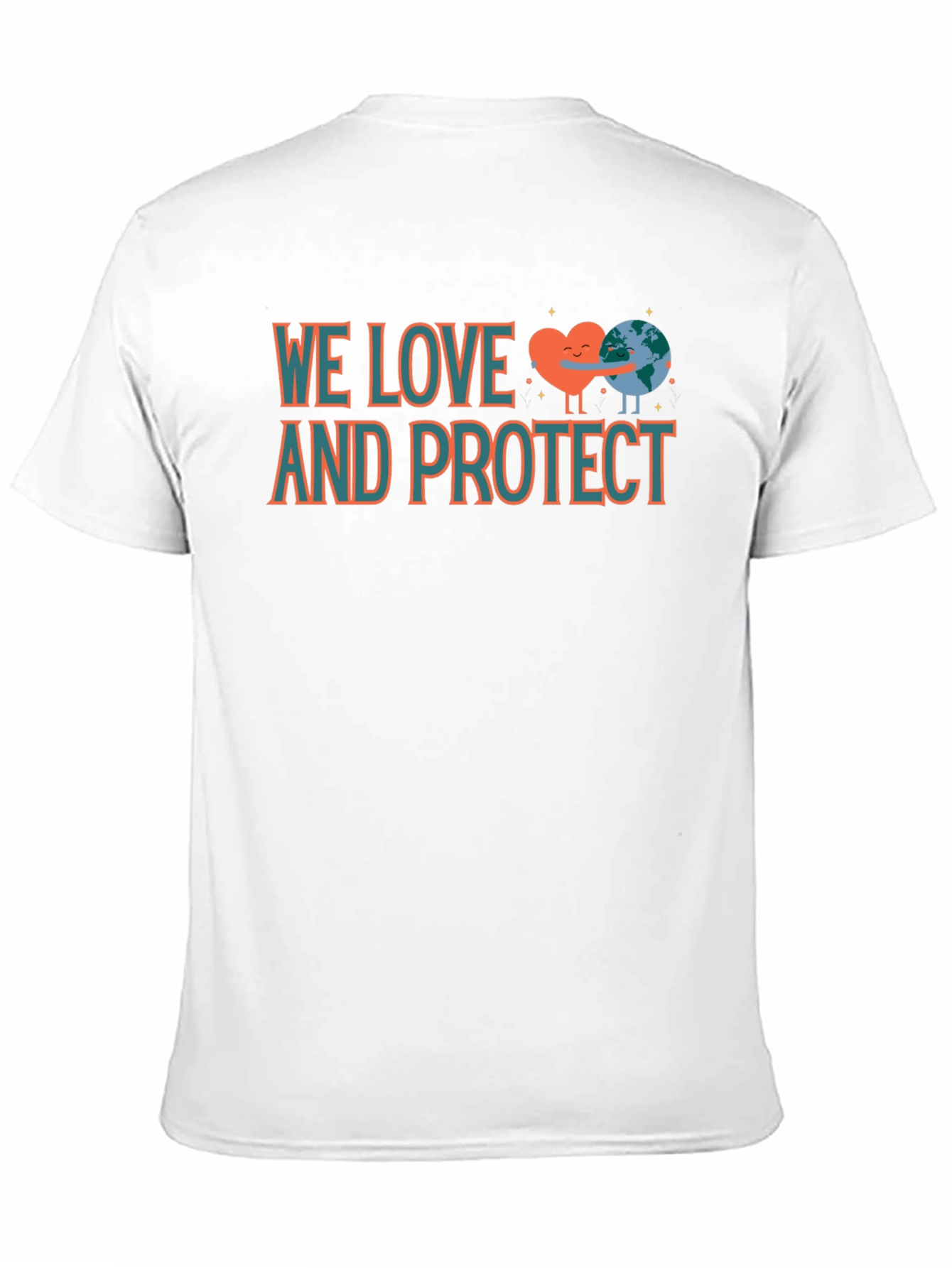 Black We Love and Protect Earth T-Shirt view 11