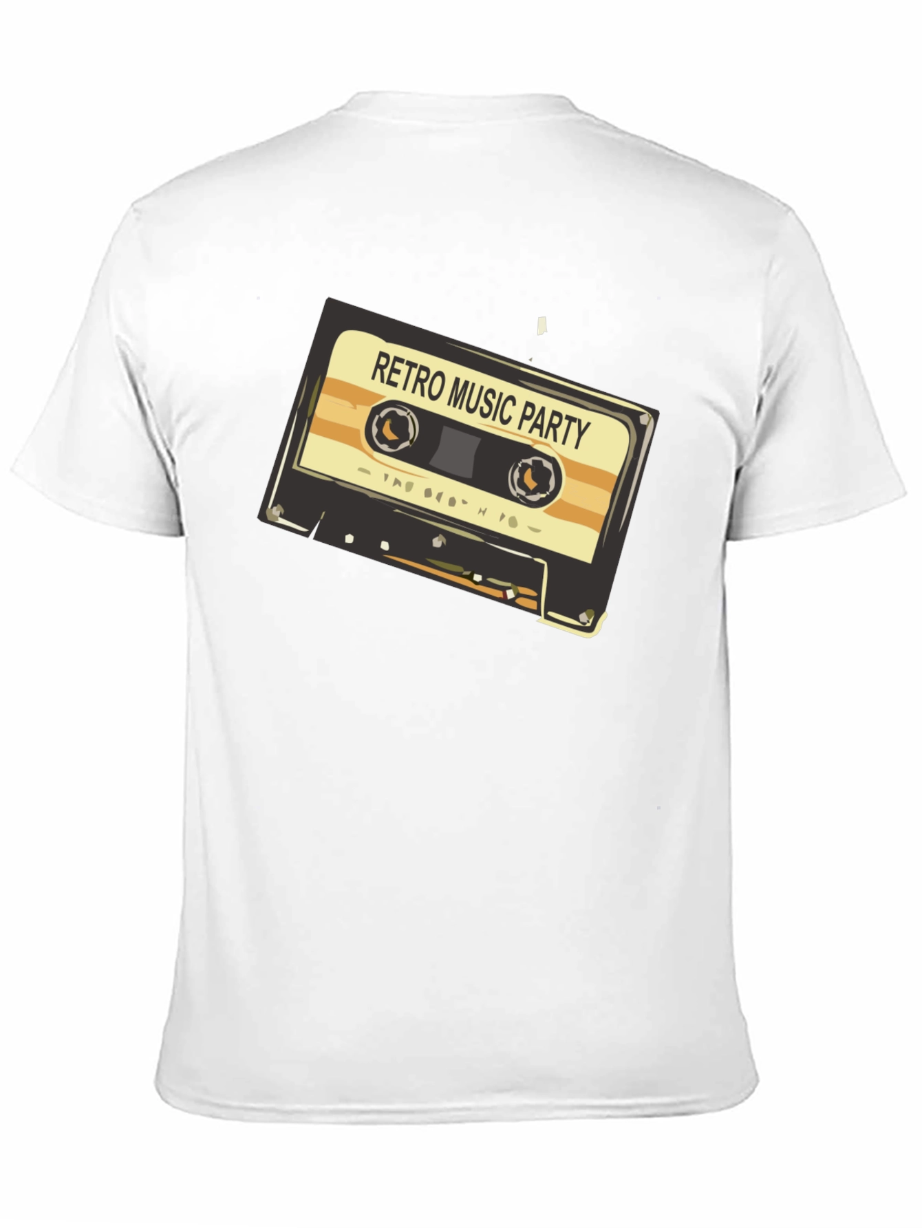 Black Retro Music Party Graphic Tee - Vintage Cassette Design view 11