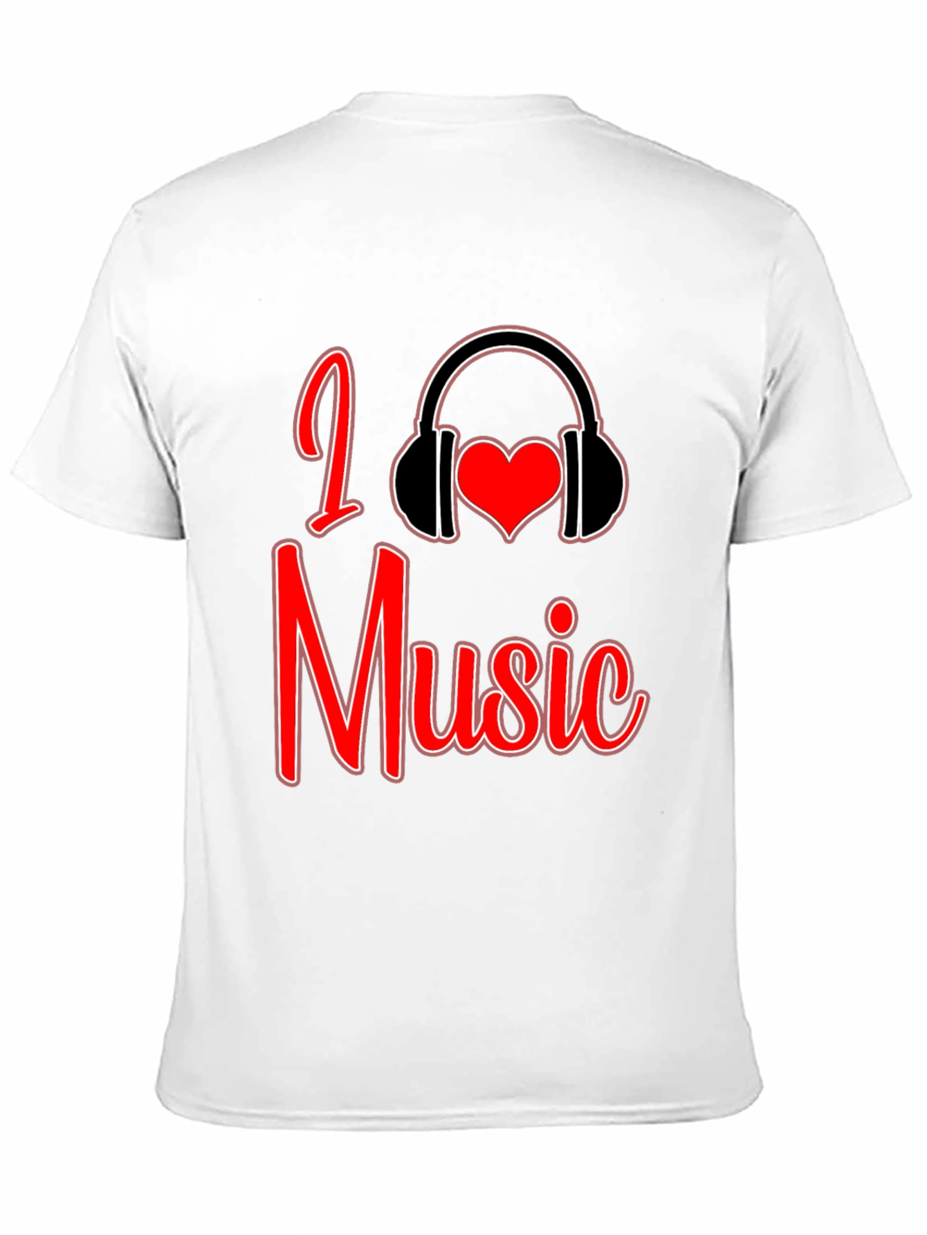 Black I Love Music Graphic T-Shirt view 11