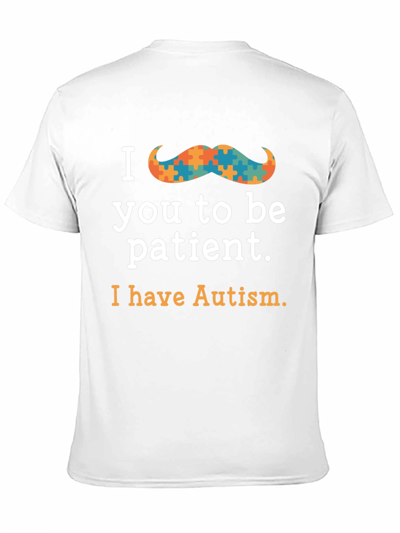 Black Autism Awareness Graphic Tee - Be Patient view 11
