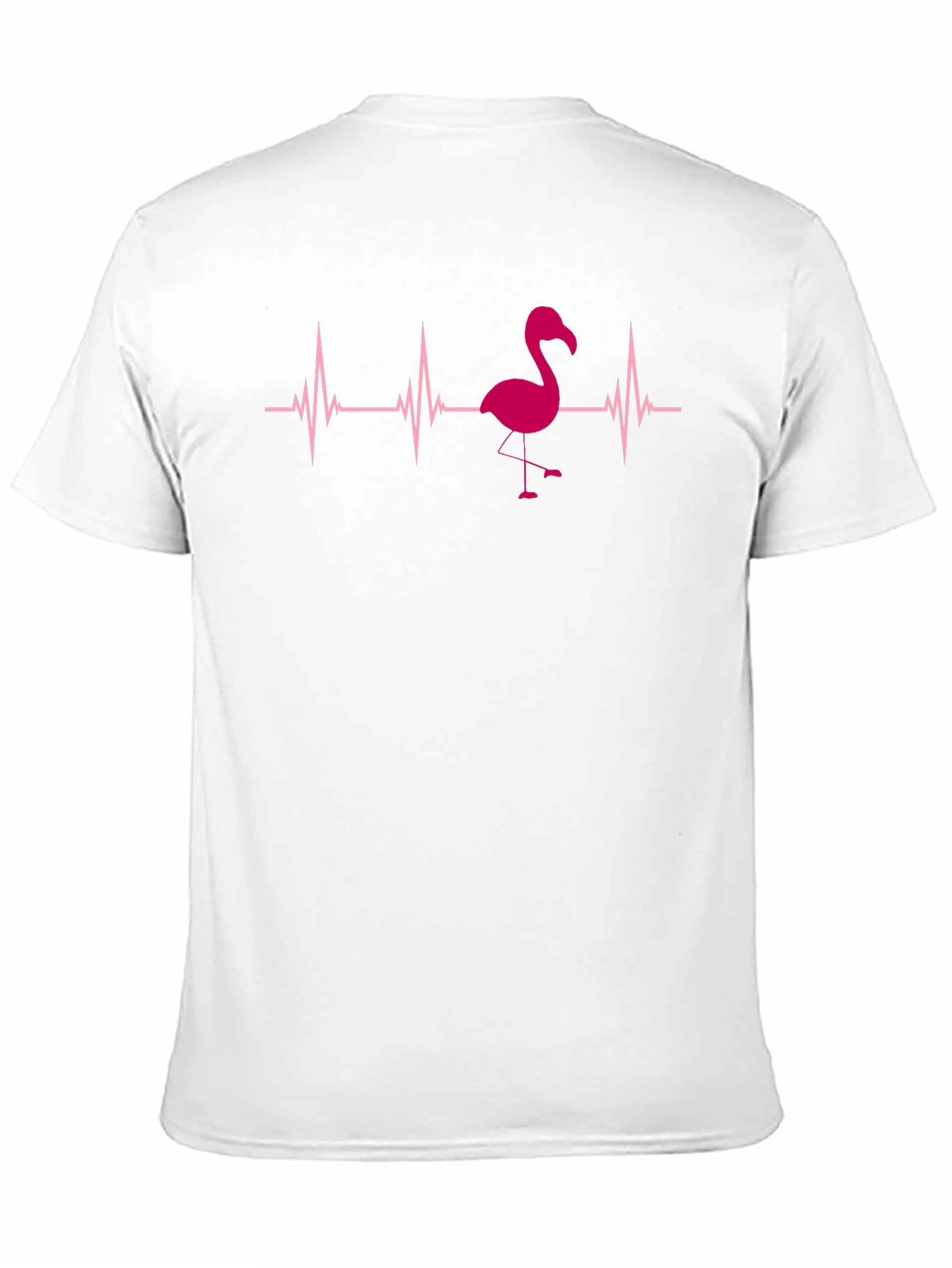Black Flamingo Heartbeat T-Shirt - Fun Graphic Tee view 11