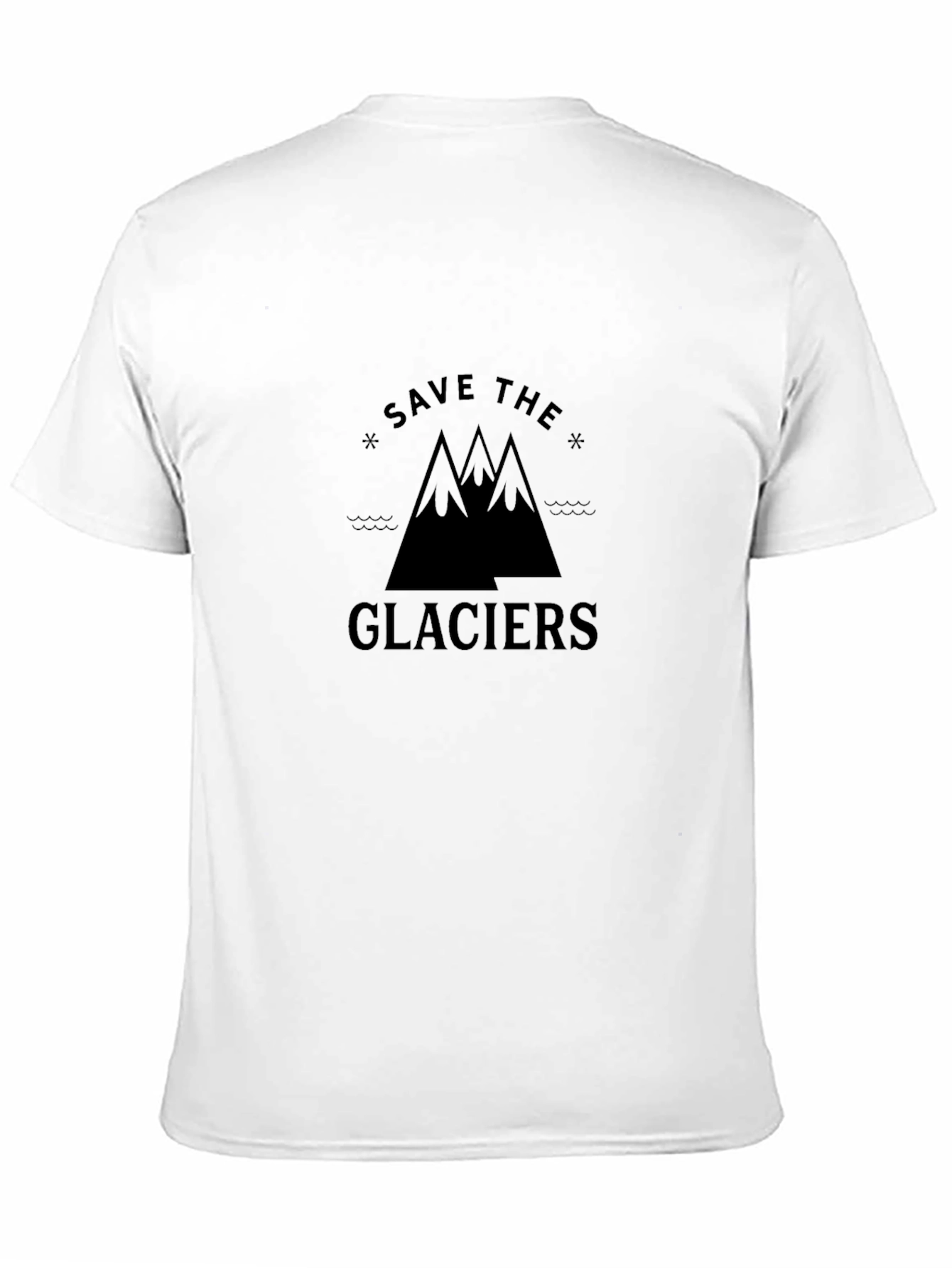 Black Save the Glaciers Black Graphic Tee view 11