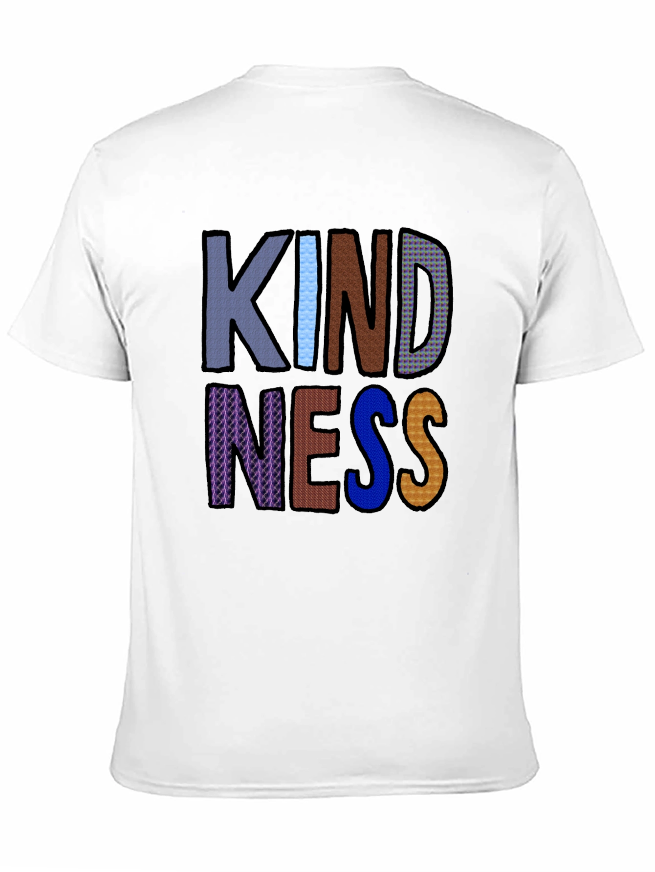 Black Kindness T-Shirt - Colorful Graphic Tee view 11