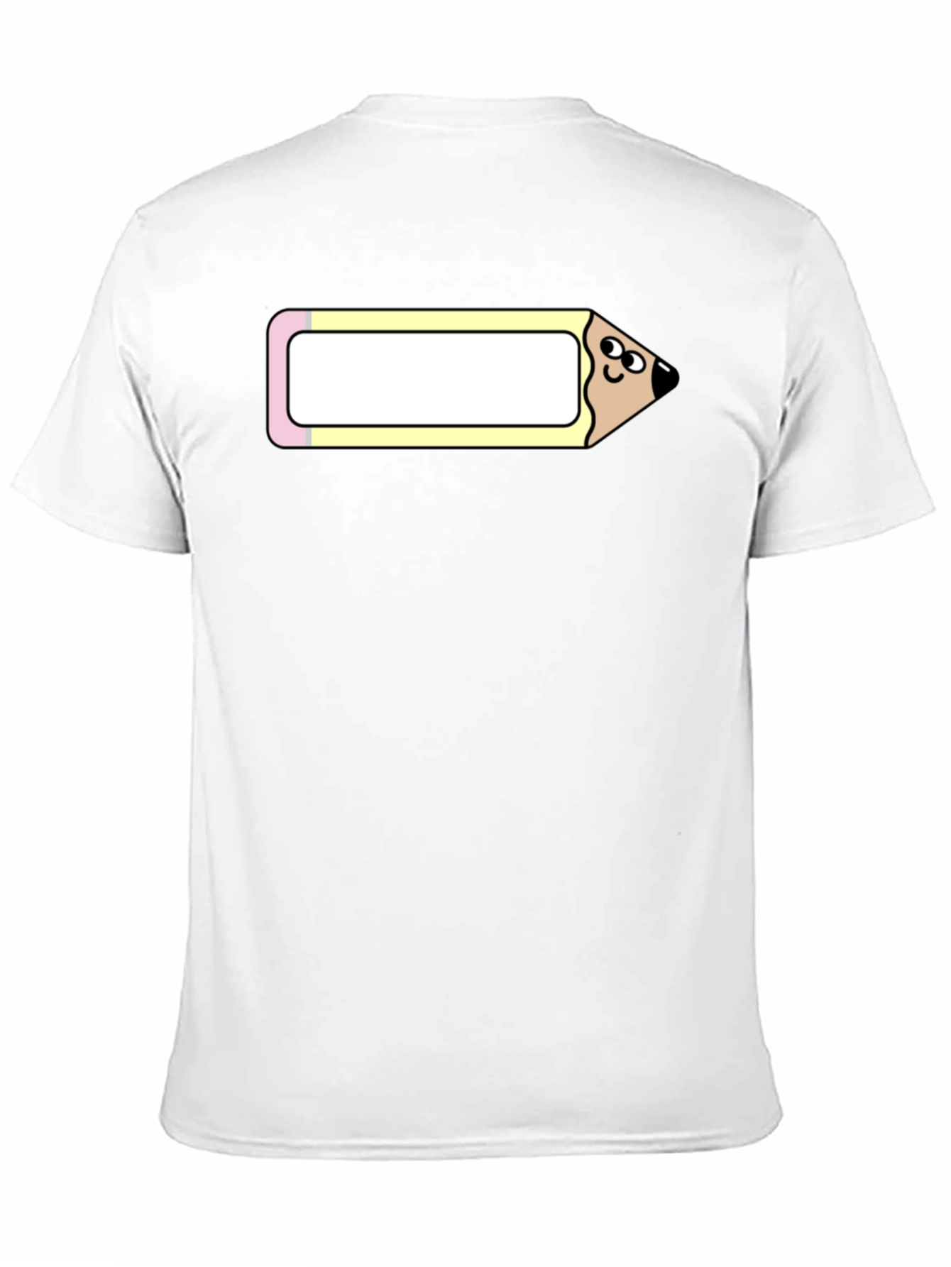 Black Funny Cartoon Pencil Graphic Tee view 11