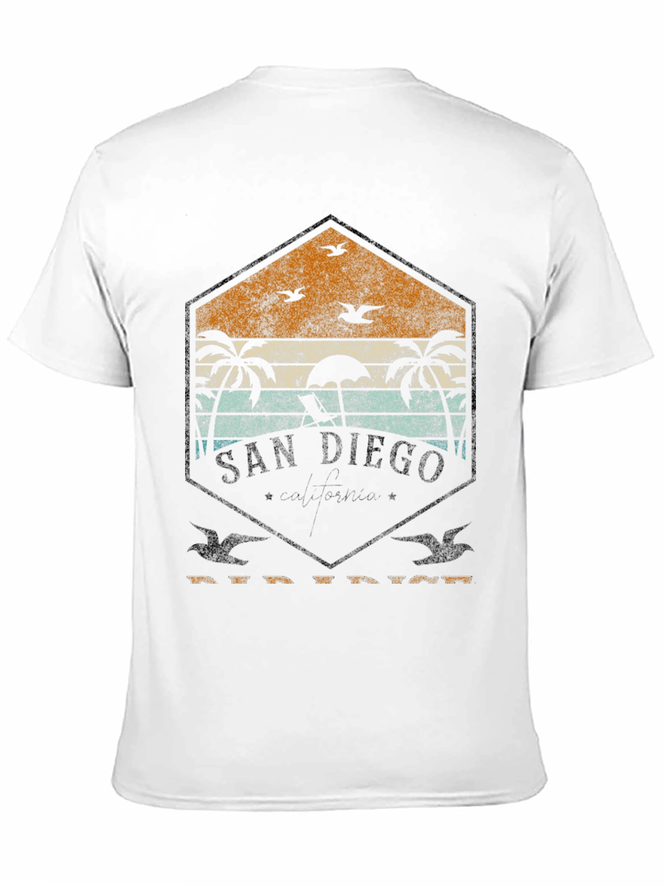Black San Diego Retro Beach T-Shirt view 11