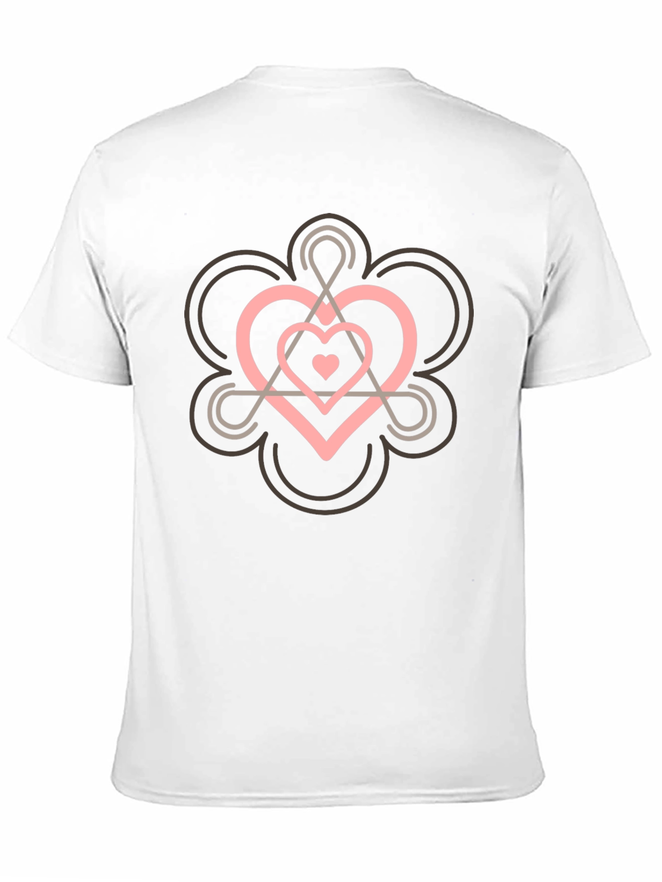 Black Heart Chakra Symbol Black T-Shirt view 11