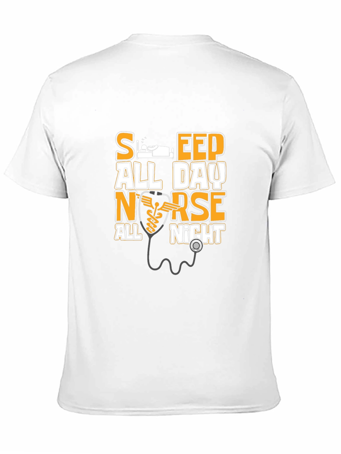 Black Sleep All Day Nurse All Night T-Shirt view 11