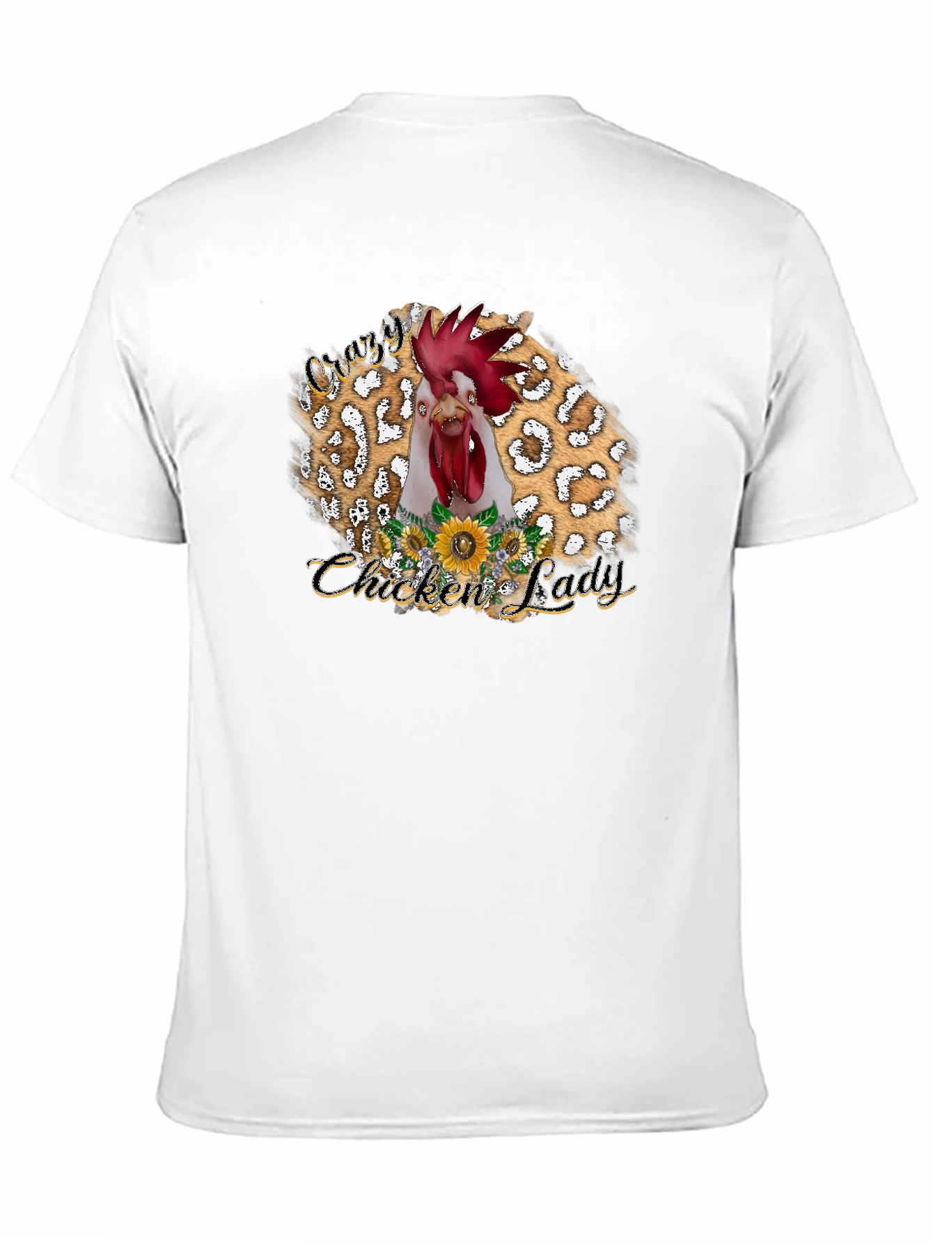 Black Crazy Chicken Lady T-Shirt view 11