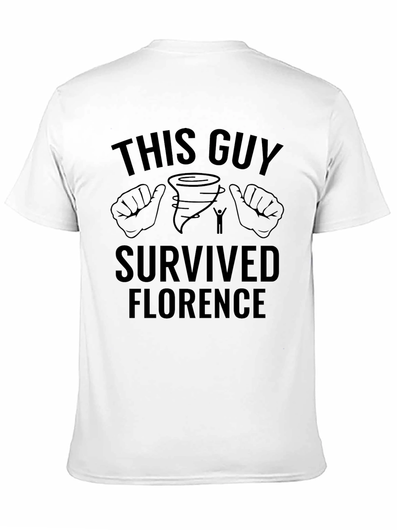 Black This Guy Survived Florence Novelty T-Shirt view 11