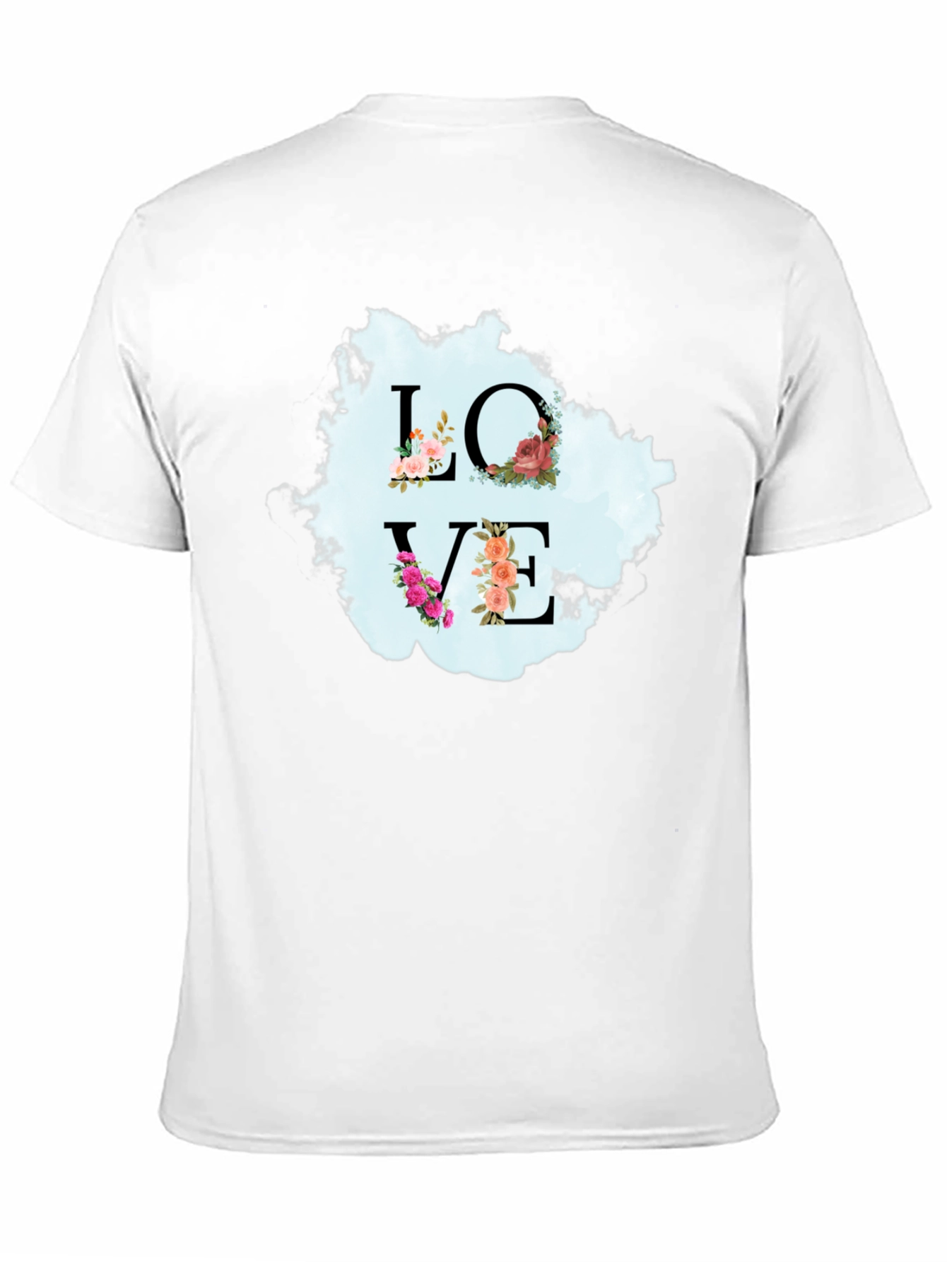 Black Floral Love T-Shirt - Stylish Graphic Tee view 11