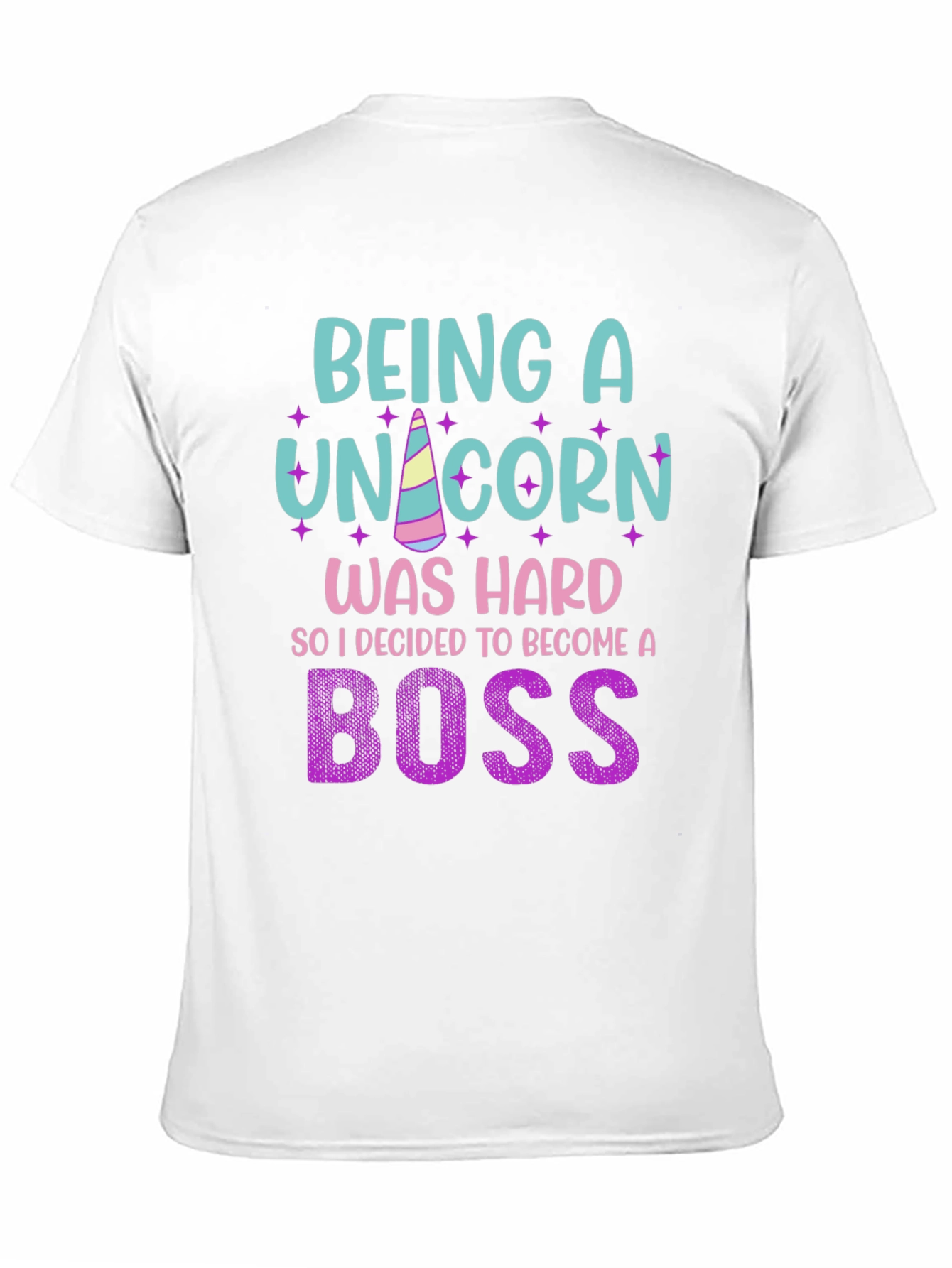 Black Being A Unicorn Was Hard - Funny Novelty T-Shirt view 11