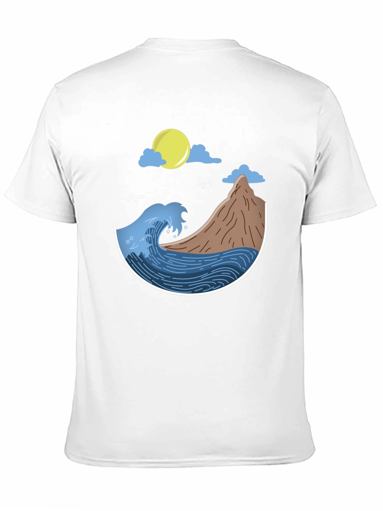 Black Ocean Scene Graphic T-Shirt - Black view 11