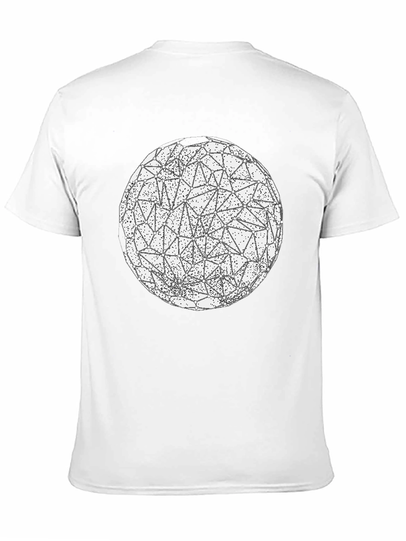 Black Geometric Sphere Graphic Print T-Shirt view 11