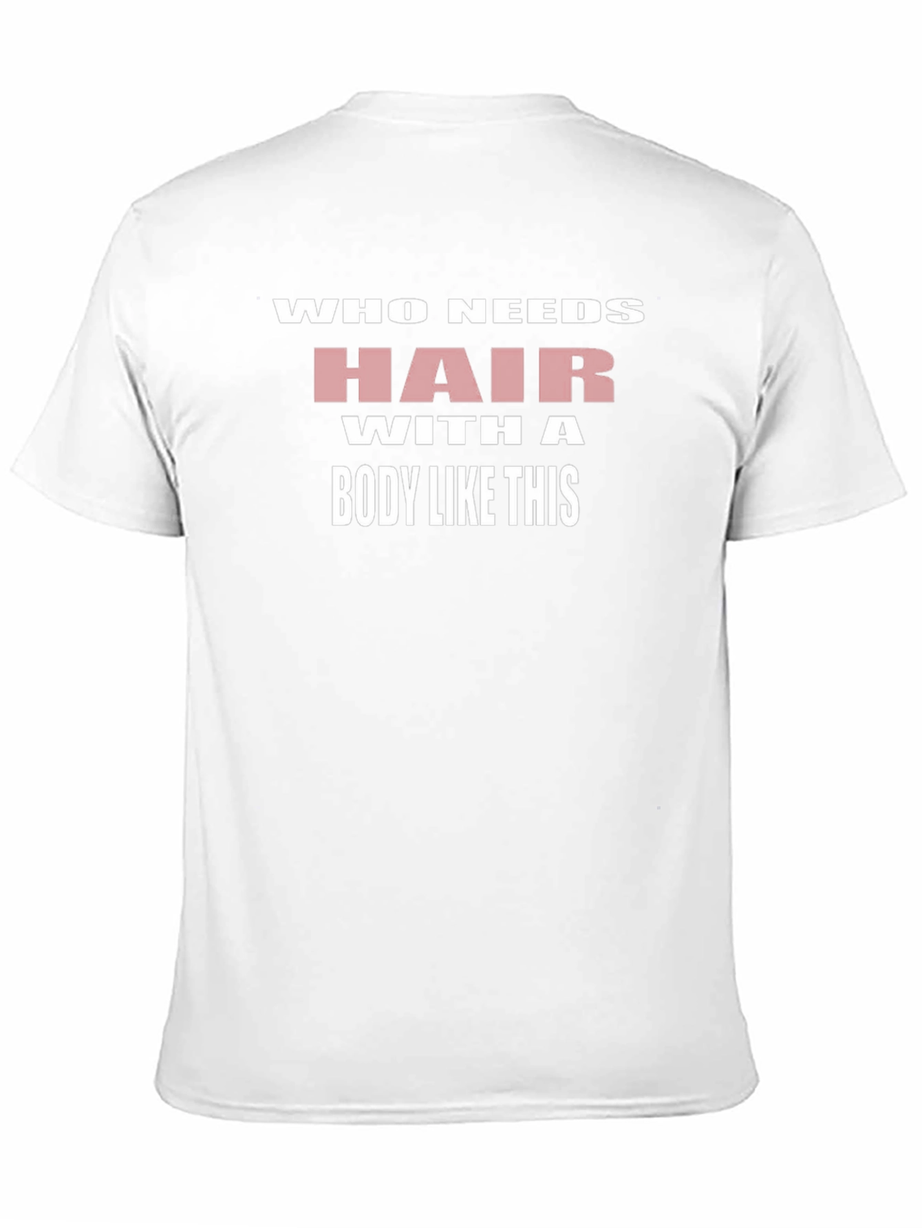 Black Humorous 'Who Needs Hair' Graphic T-Shirt view 11
