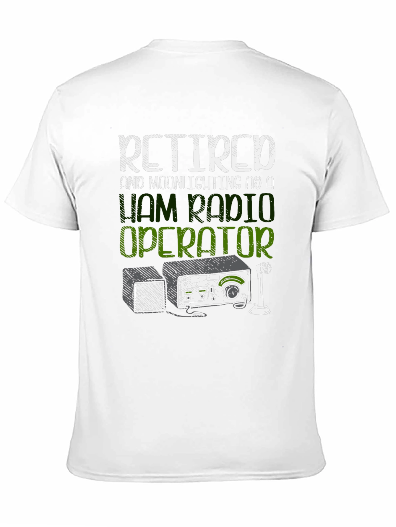 Black Retired Ham Radio Operator T-Shirt view 11
