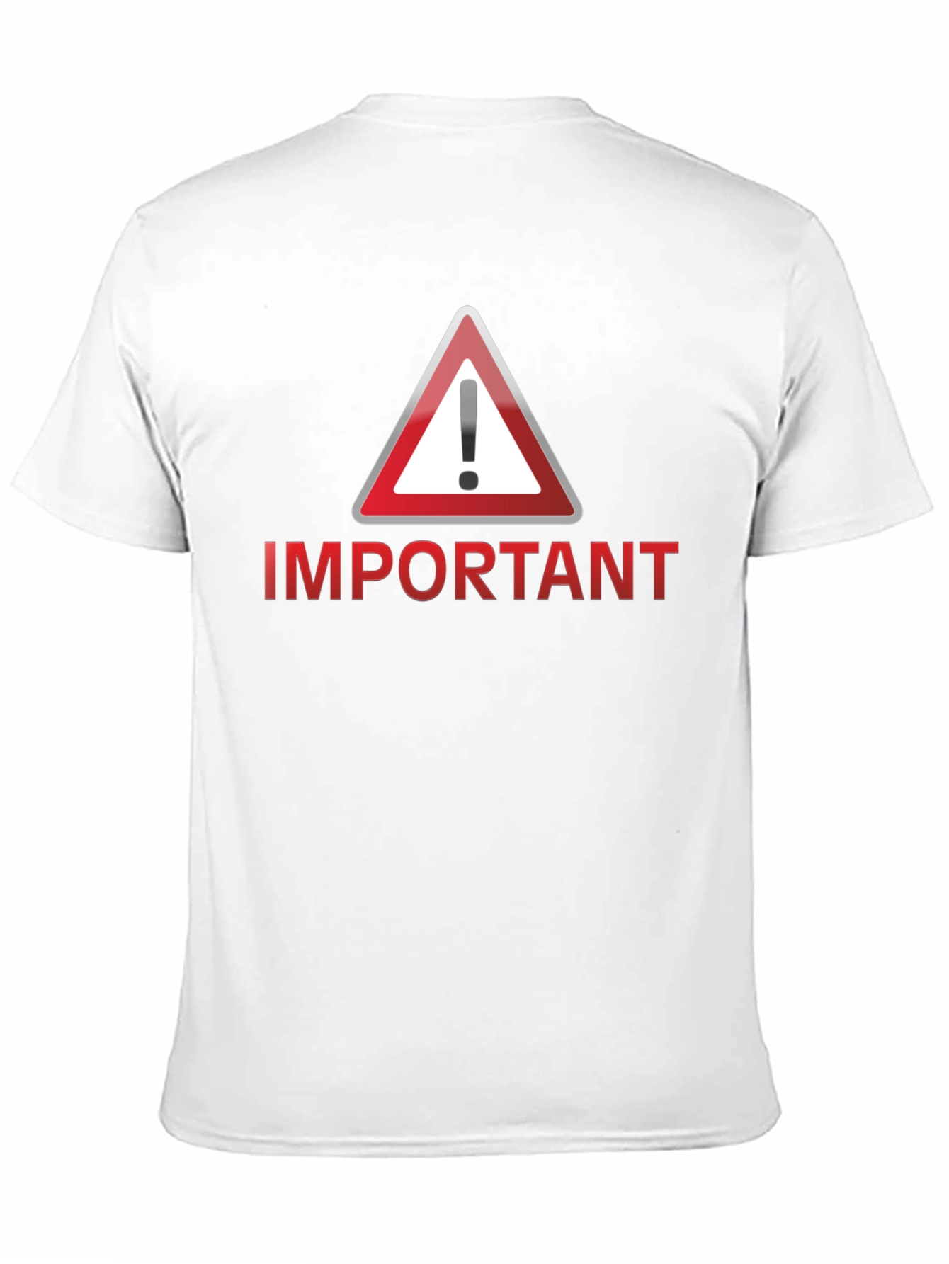 Black Important Warning Sign T-Shirt - Safety First! view 11