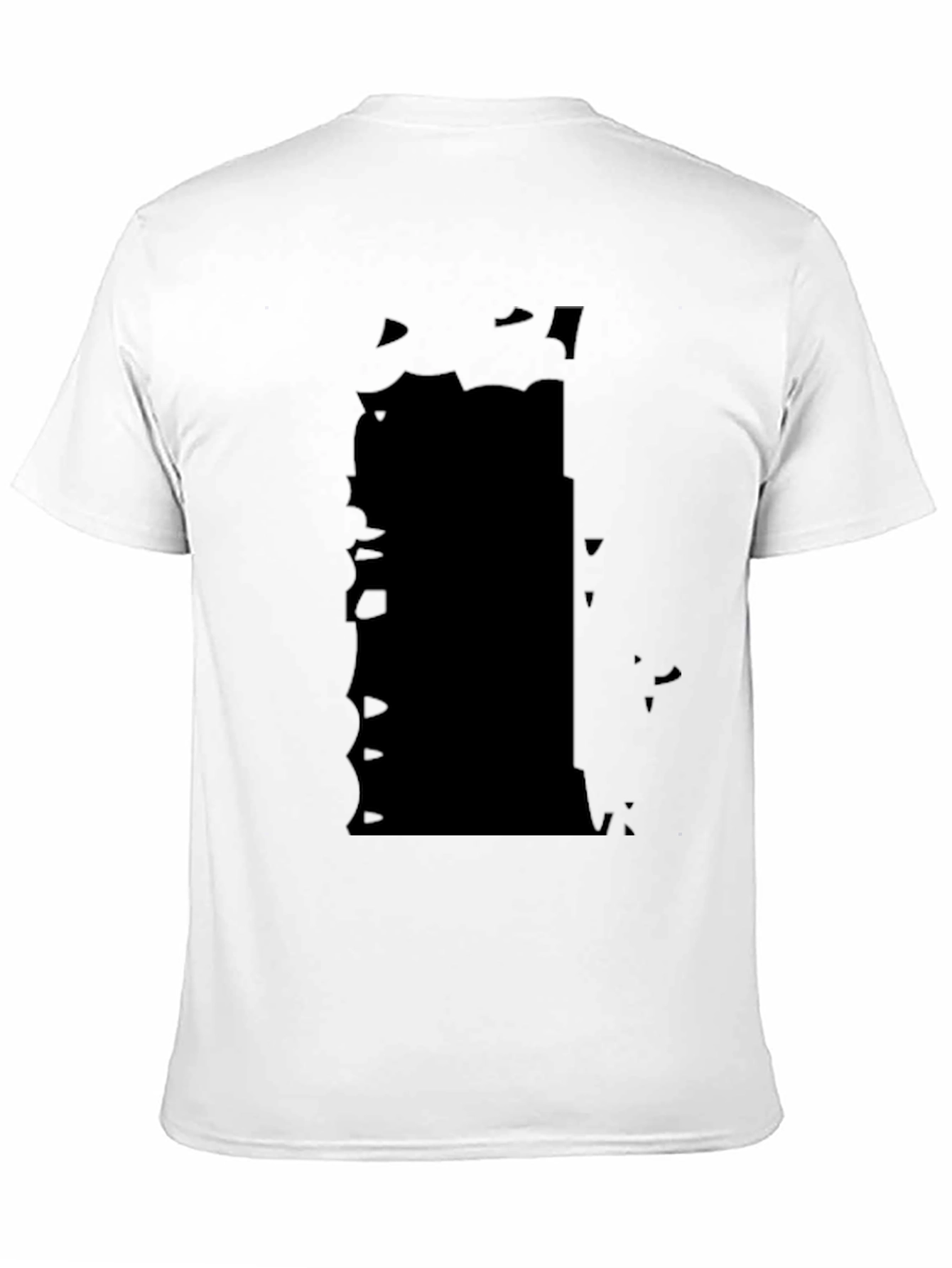 Black Men's Black Graphic T-Shirt - Abstract Design view 11