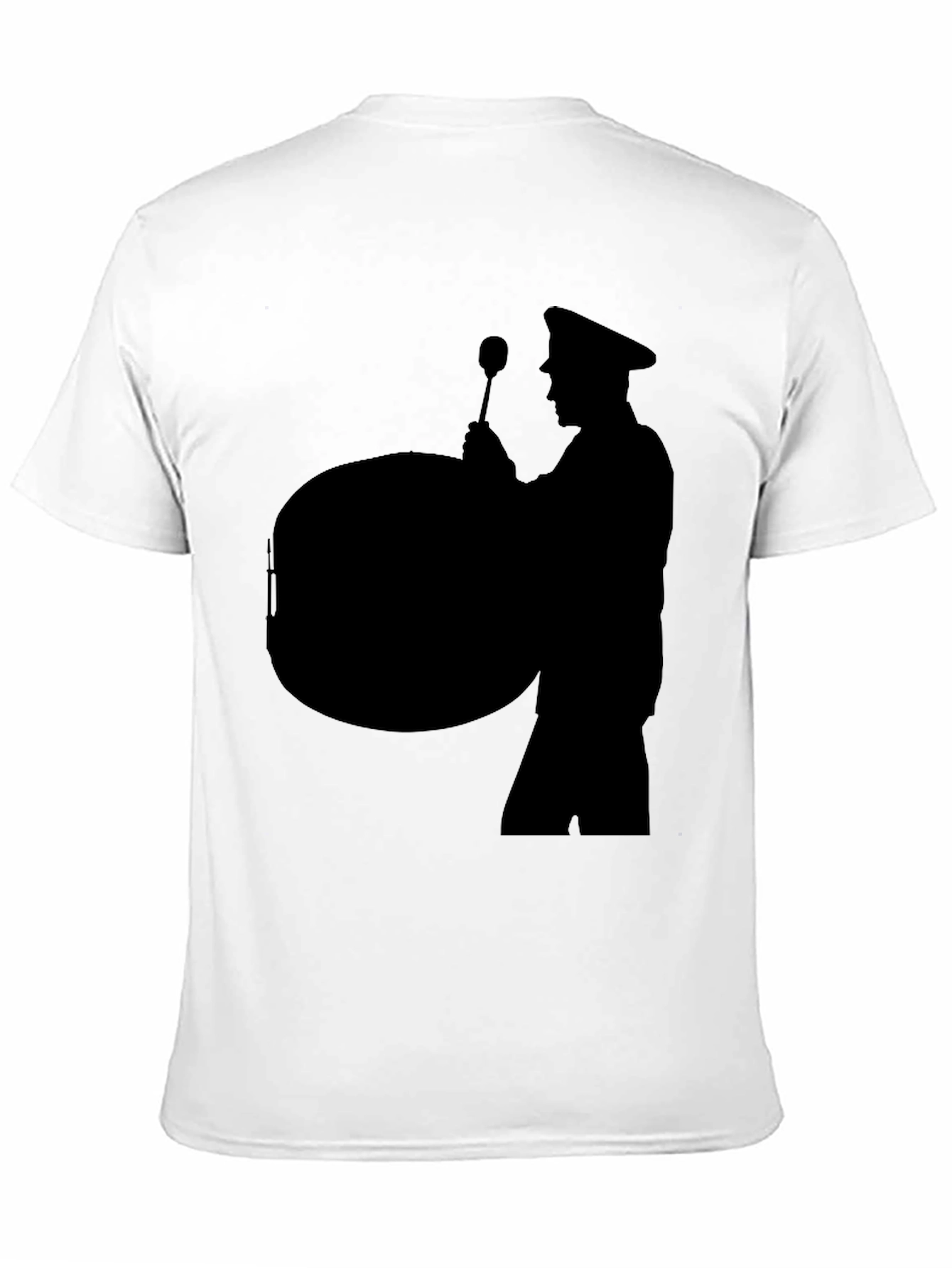 Black Silhouette Drummer Black T-Shirt view 11