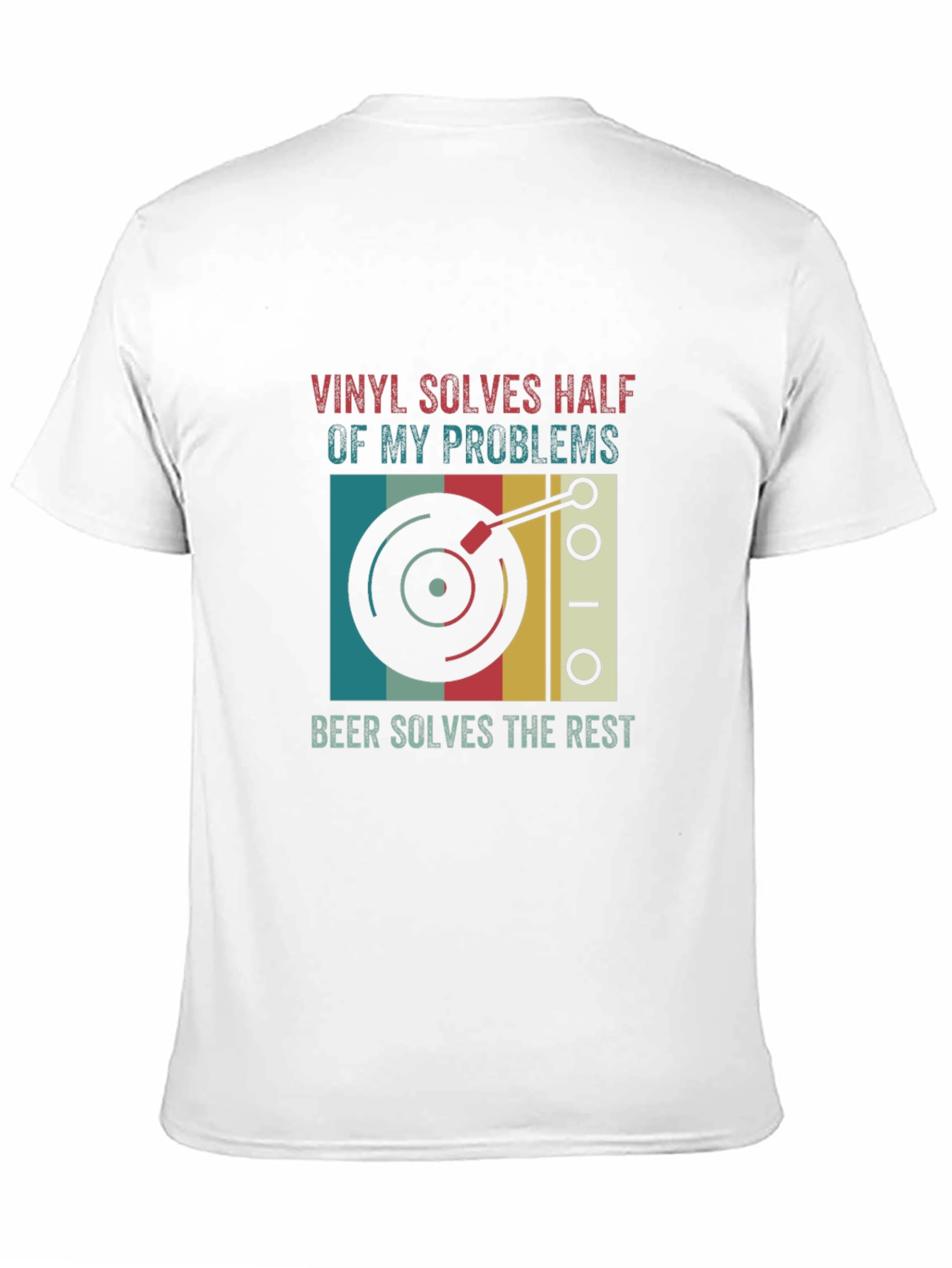 Black Vinyl and Beer Humor T-Shirt view 11