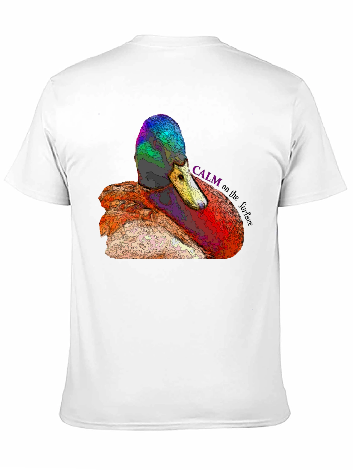 Black Calm Duck Graphic Tee - Men's Black T-Shirt view 11