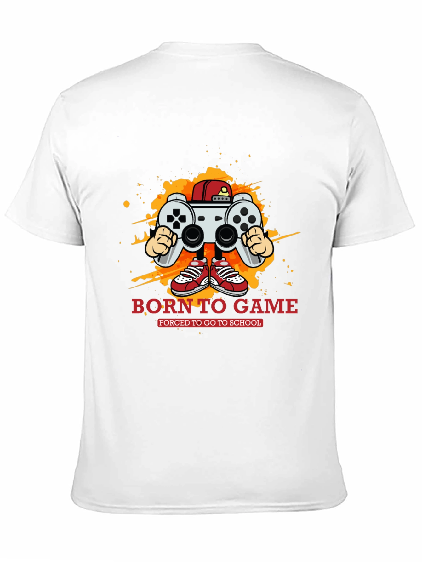 Black Born to Game Black Graphic Tee view 11