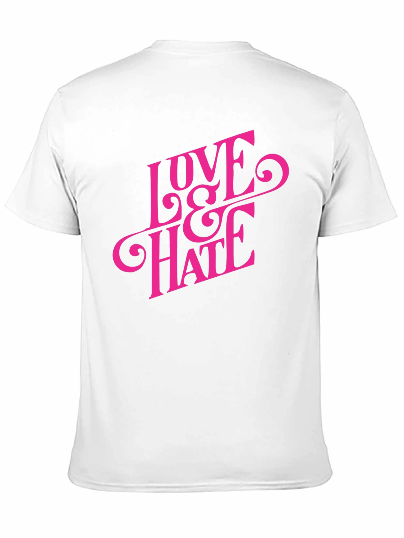 Black Love & Hate Graphic Tee - Bold Statement T-Shirt view 11