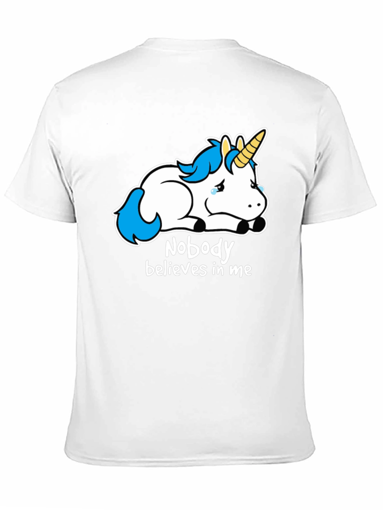 Black Sad Unicorn Graphic Tee - Nobody Believes view 11