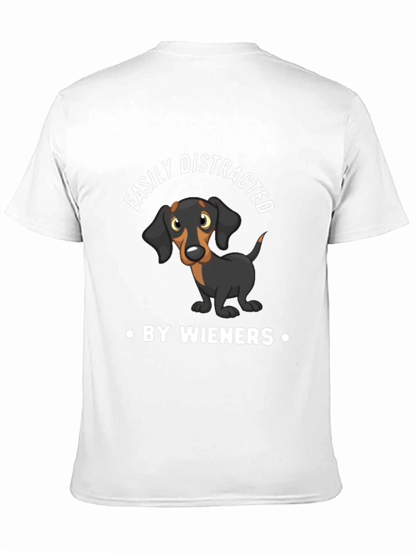 Black Funny Dachshund Wieners Men's Black T-Shirt view 11