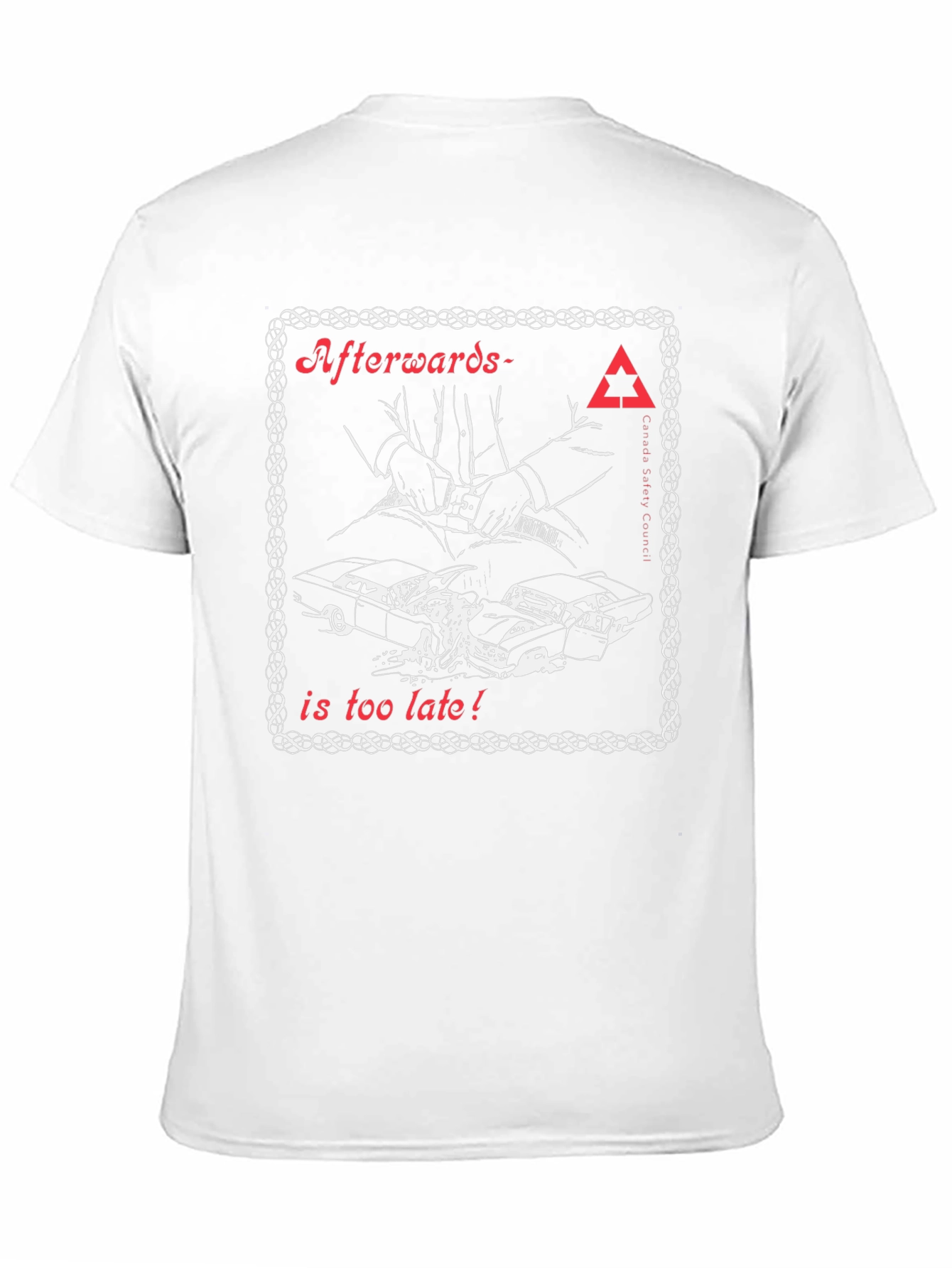 Black Afterwards is Too Late Safety T-Shirt view 11