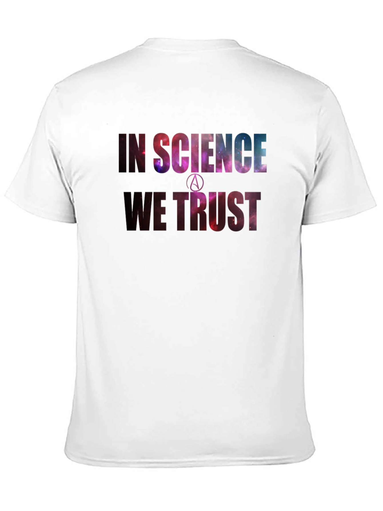 Black In Science We Trust Galaxy Print T-Shirt view 11