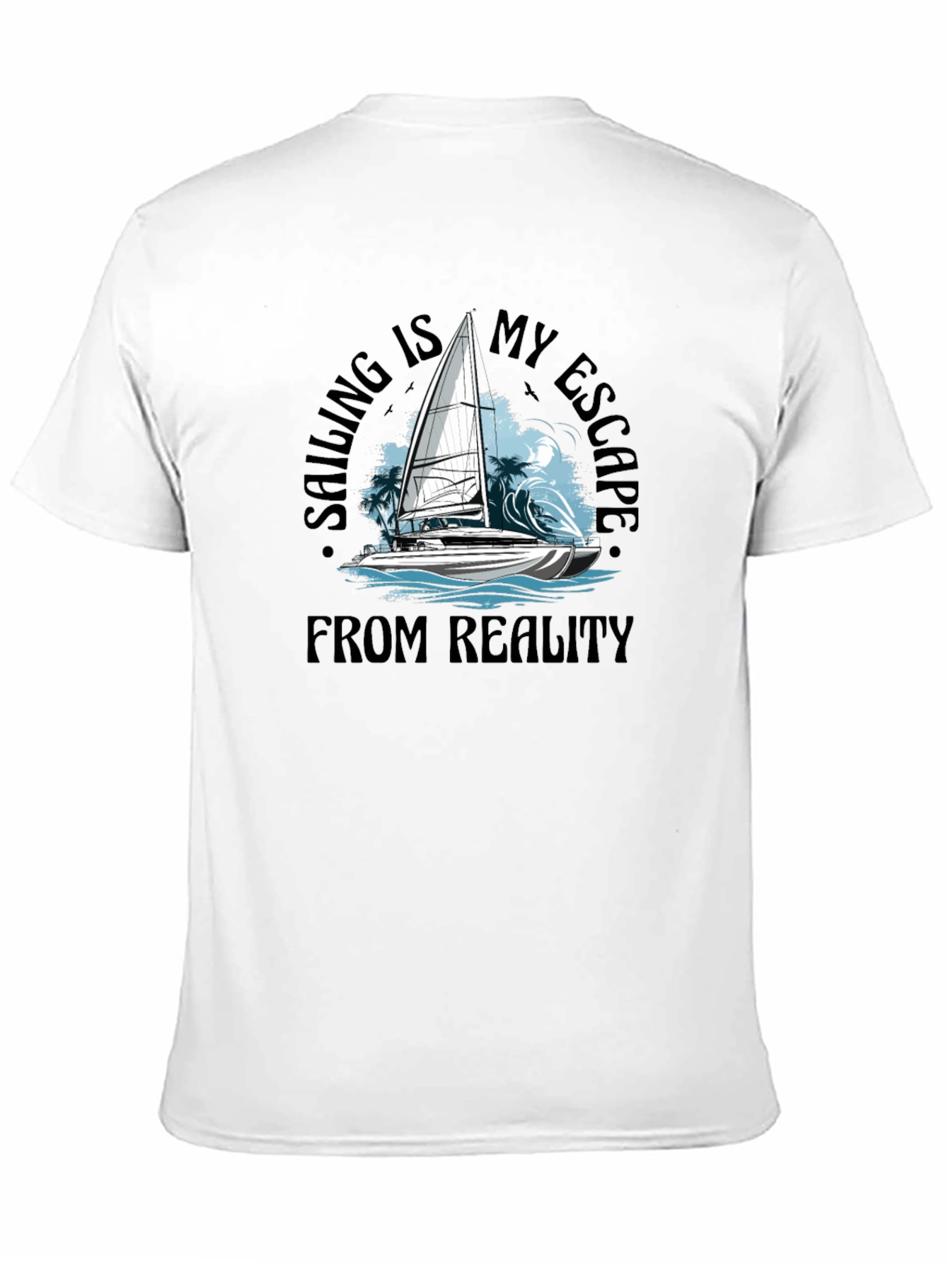 Black Sailing Escape Black T-Shirt view 11