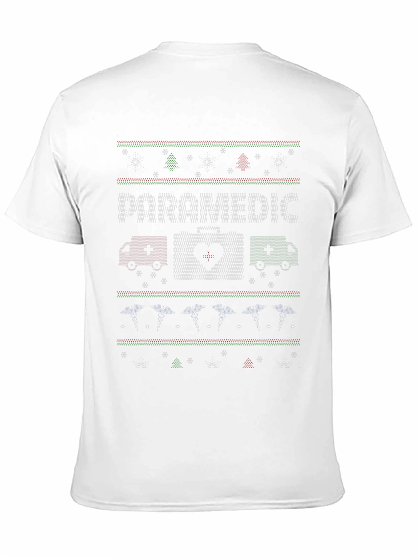 Black Paramedic Ugly Christmas Sweater T-Shirt view 11