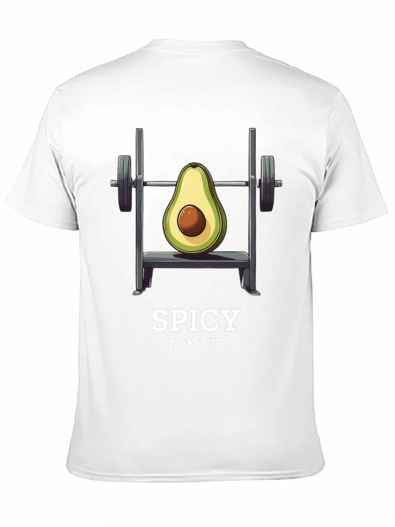 Black Avocado Gym Workout T-Shirt - Spicy and Fit! view 11