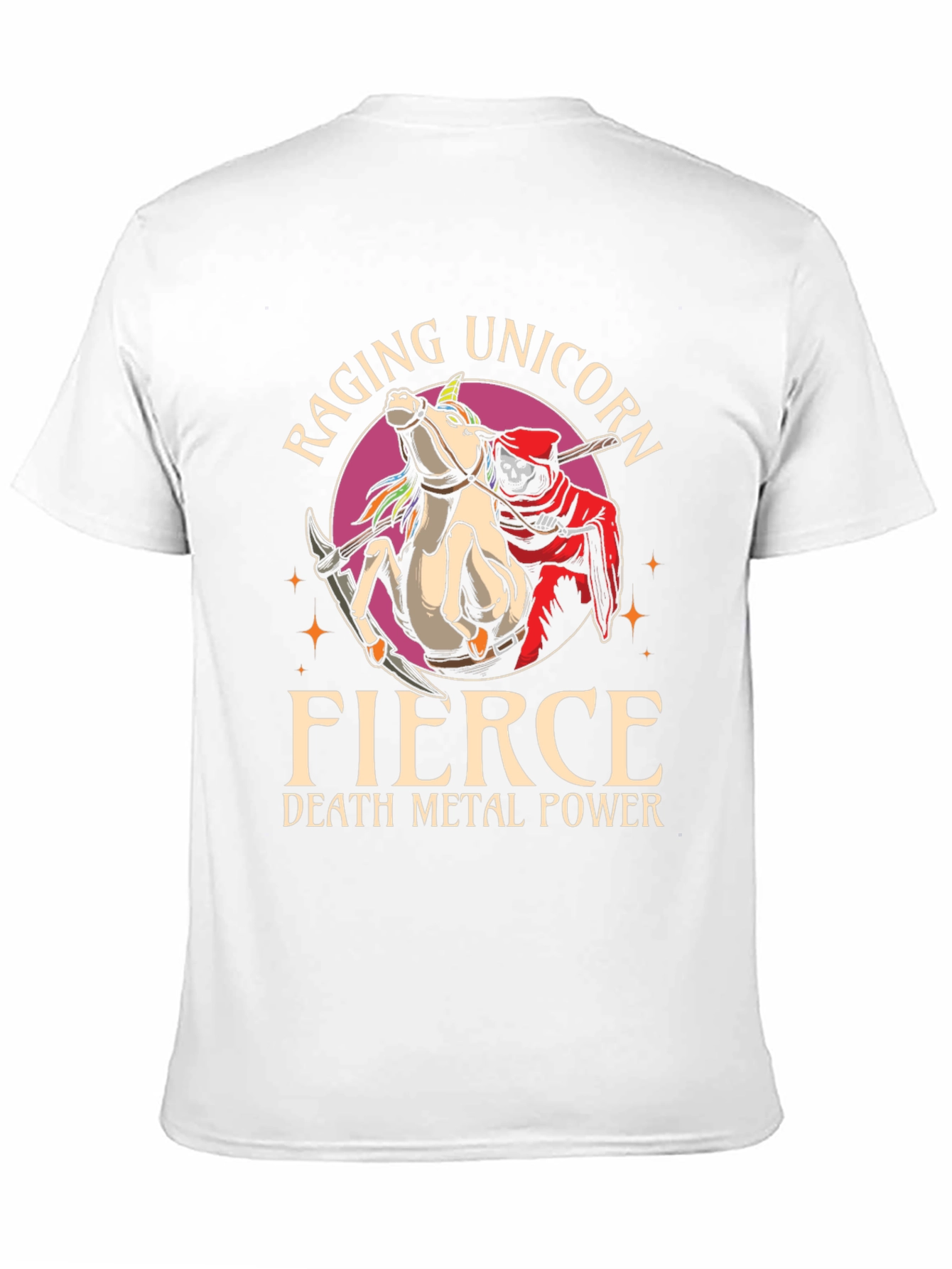 Black Raging Unicorn Death Metal T-Shirt view 11